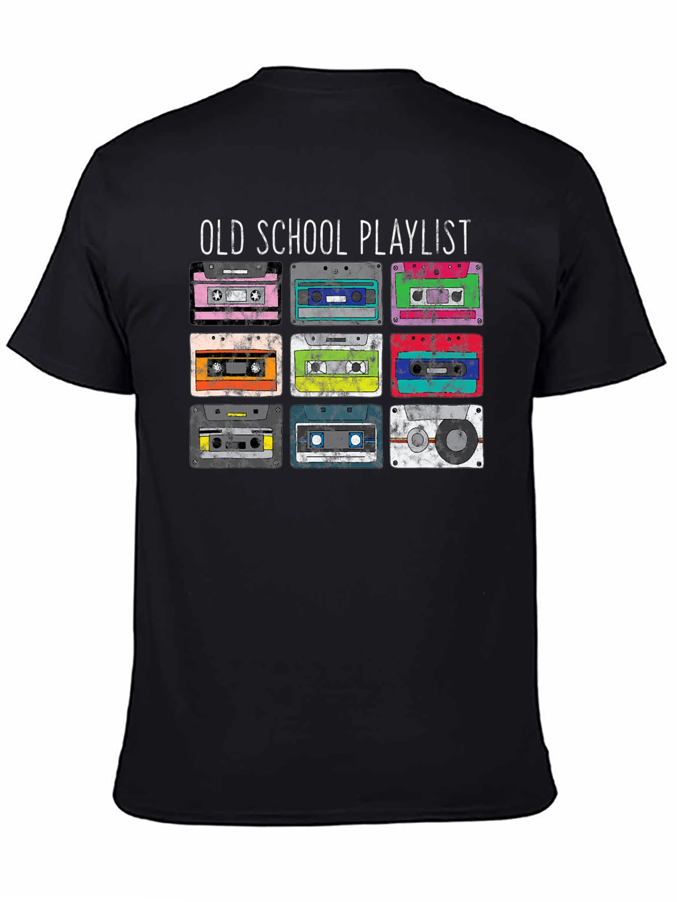 Old School Playlist T-Shirt Retro Cassette Design