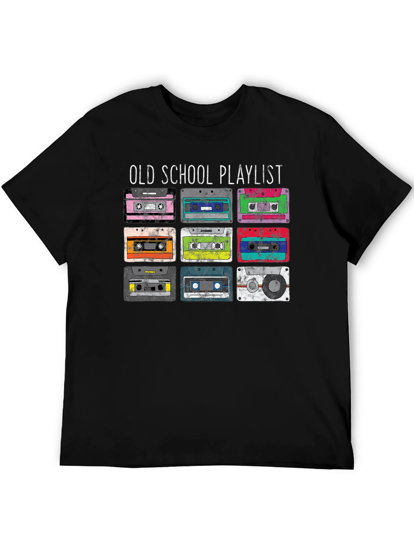 Old School Playlist T-Shirt Retro Cassette Design