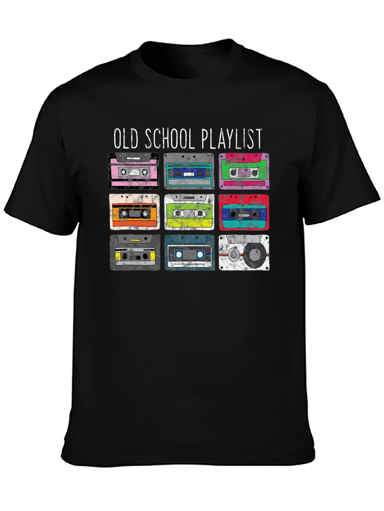 Old School Playlist T-Shirt Retro Cassette Design