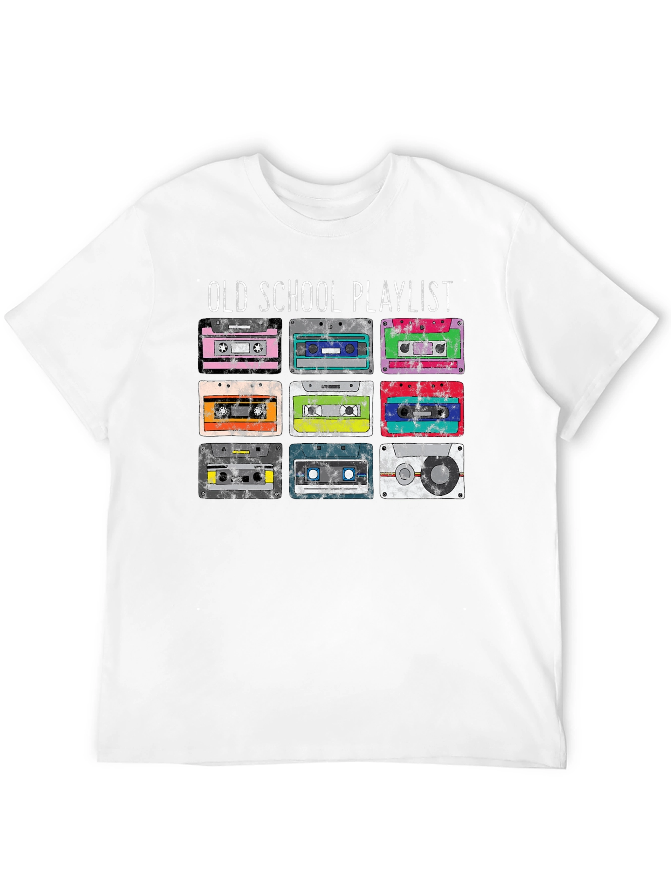 Old School Playlist T-Shirt Retro Cassette Design