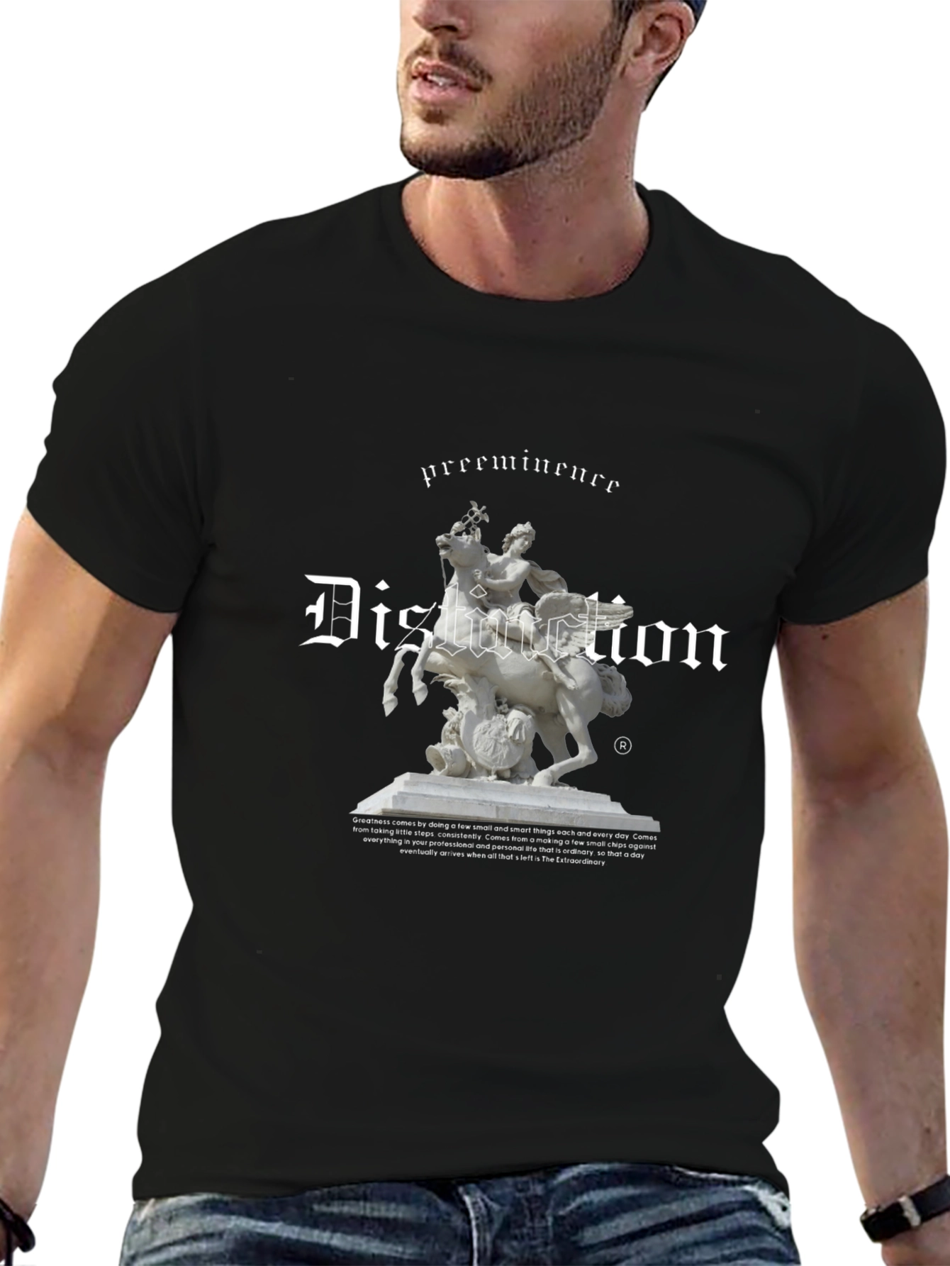 Distortion Graphic Tee - Black
