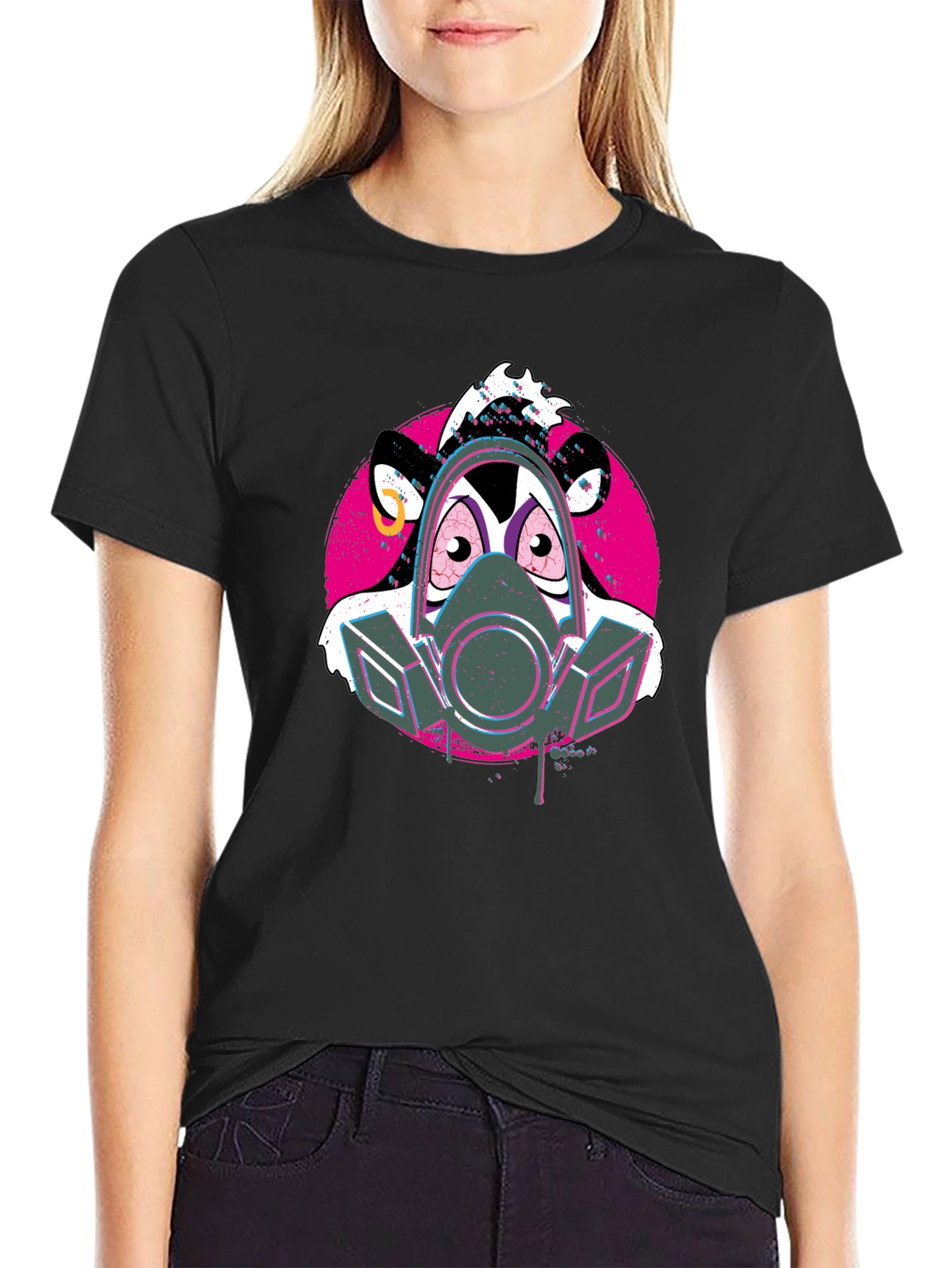 Darkwing Duck Gas Mask Black T-Shirt