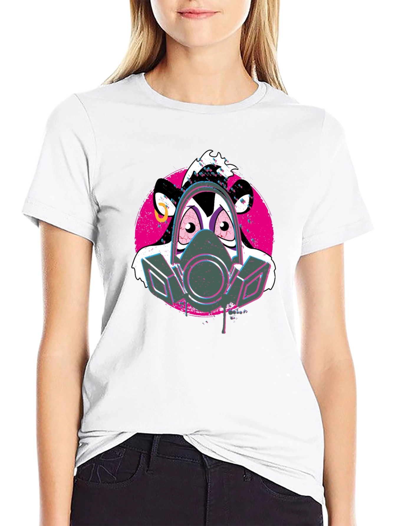 Darkwing Duck Gas Mask Black T-Shirt