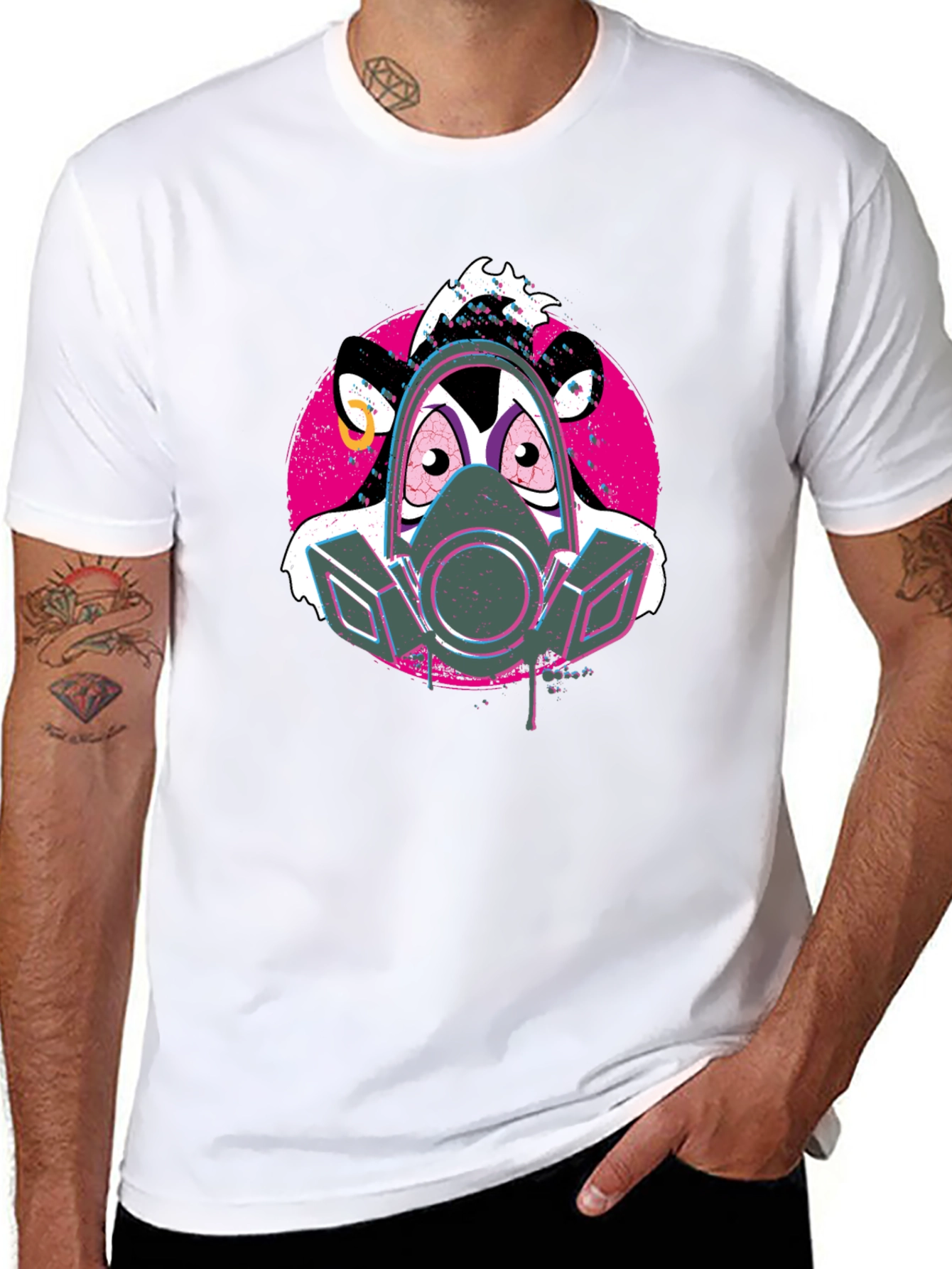 Darkwing Duck Gas Mask Black T-Shirt