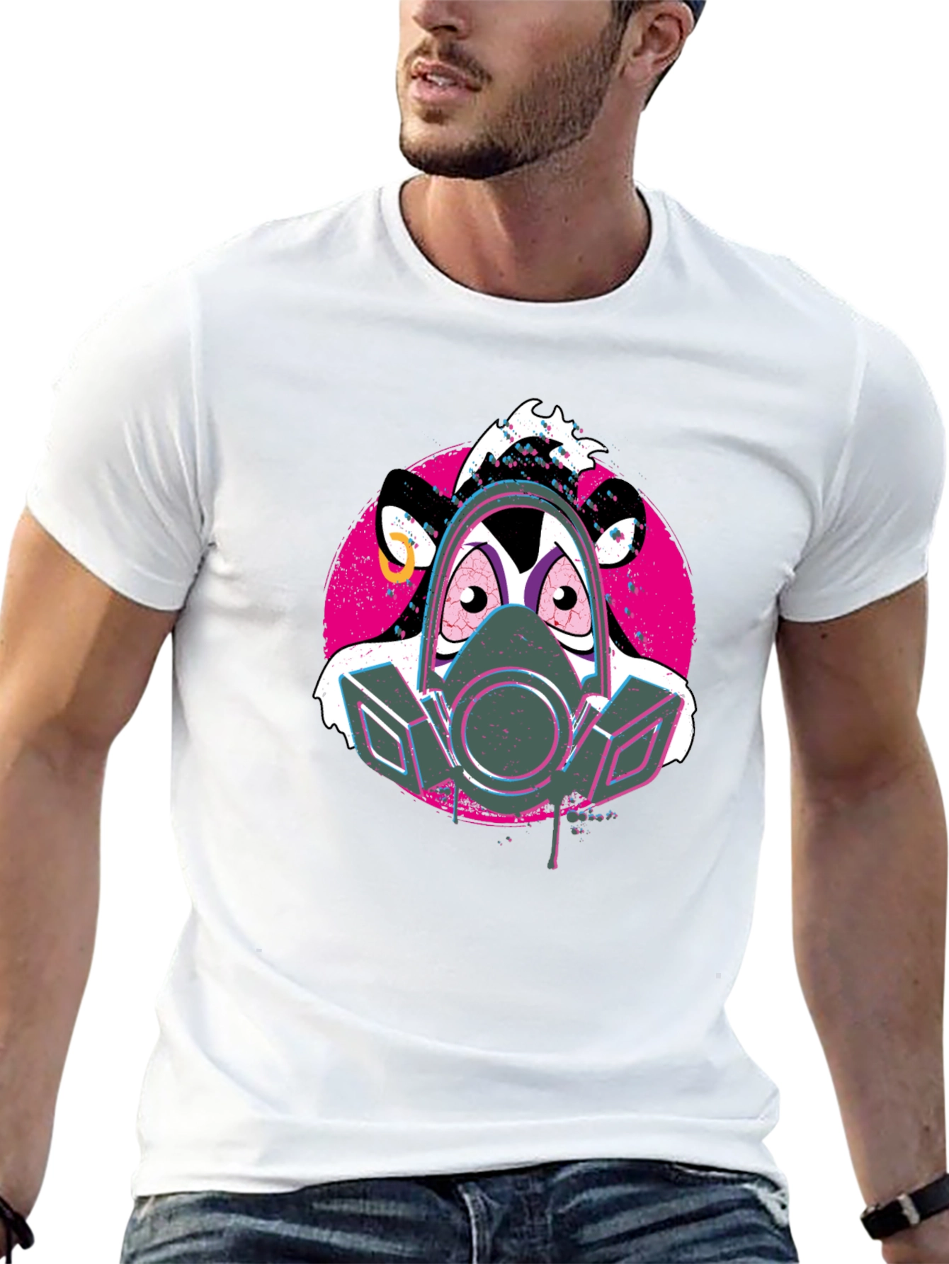 Darkwing Duck Gas Mask Black T-Shirt