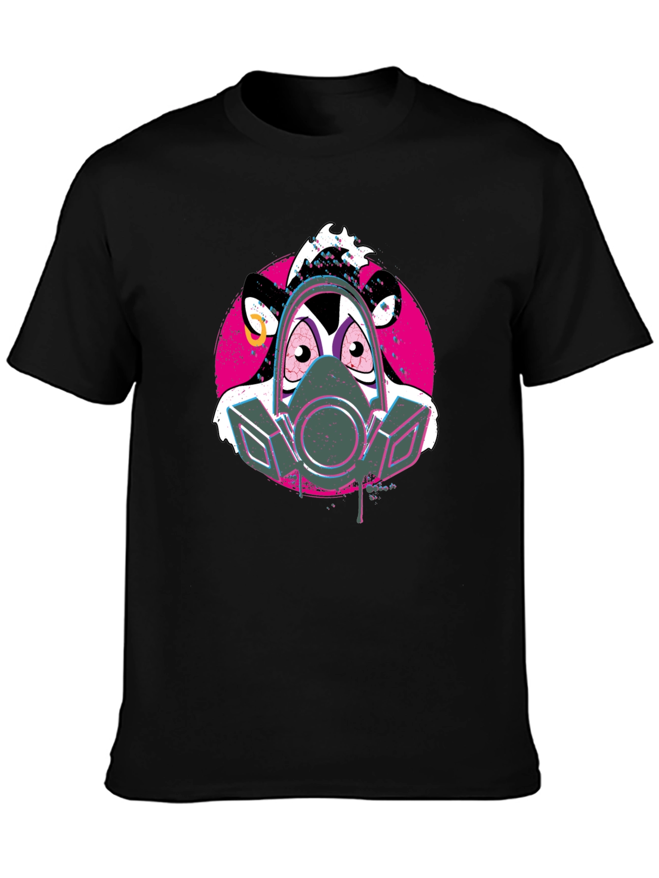 Darkwing Duck Gas Mask Black T-Shirt