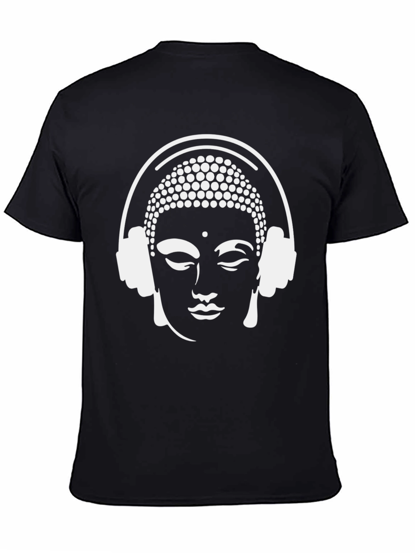 Buddha Headphones Graphic Tee - Black