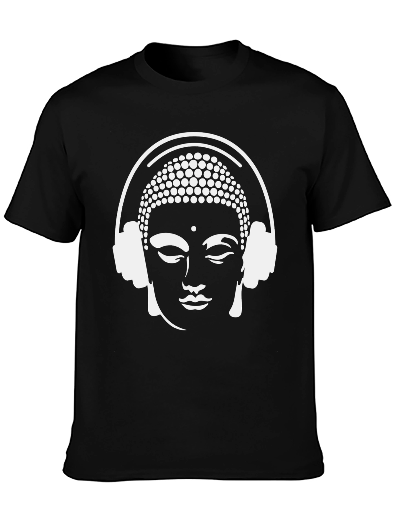 Buddha Headphones Graphic Tee - Black