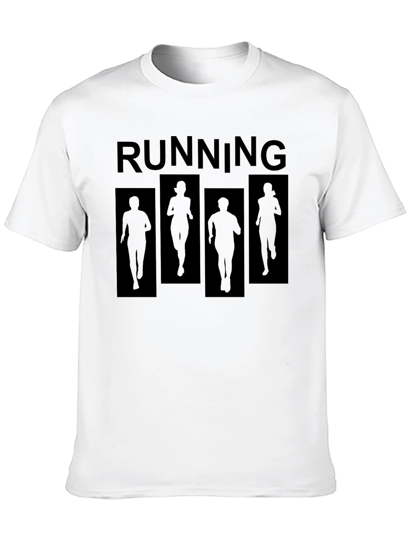 Running Silhouette Graphic Tee - Black Unisex T-Shirt