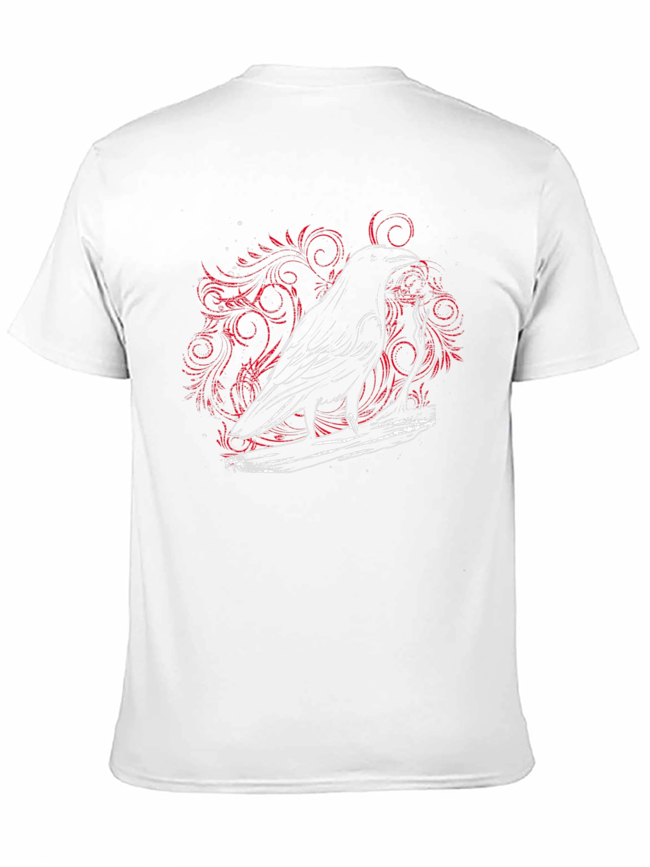 Raven Graphic Tee - Gothic Style Print