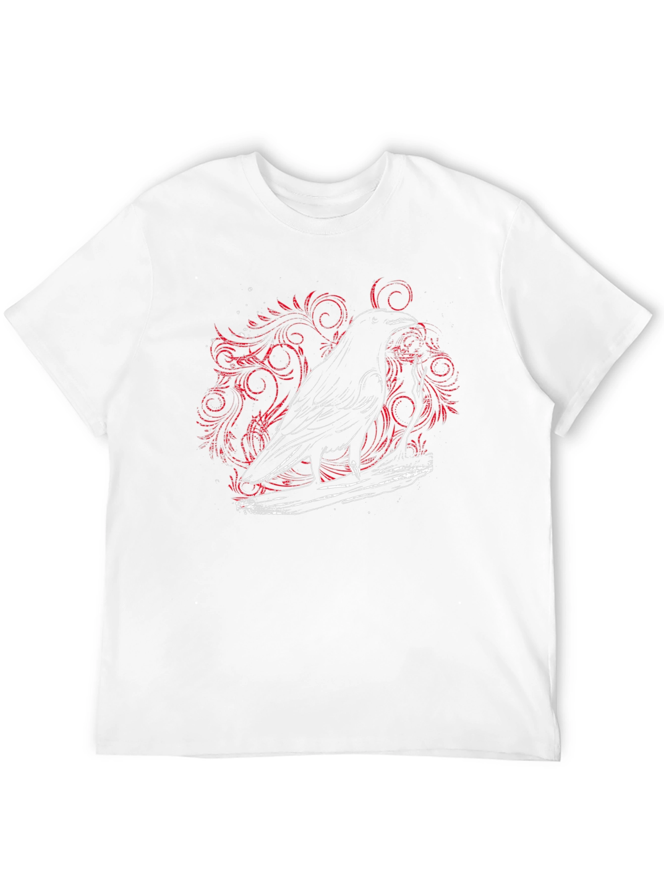 Raven Graphic Tee - Gothic Style Print