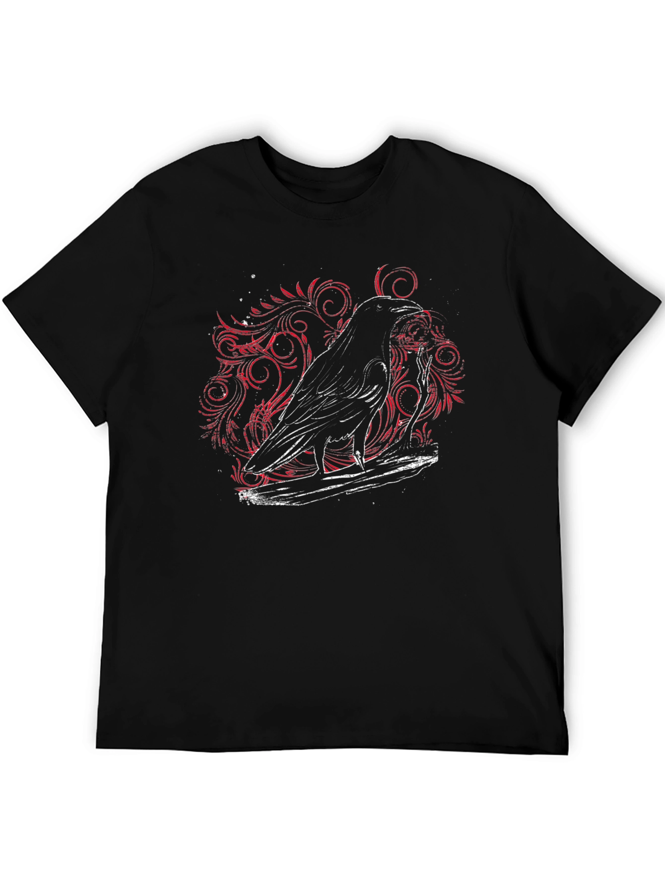 Raven Graphic Tee - Gothic Style Print