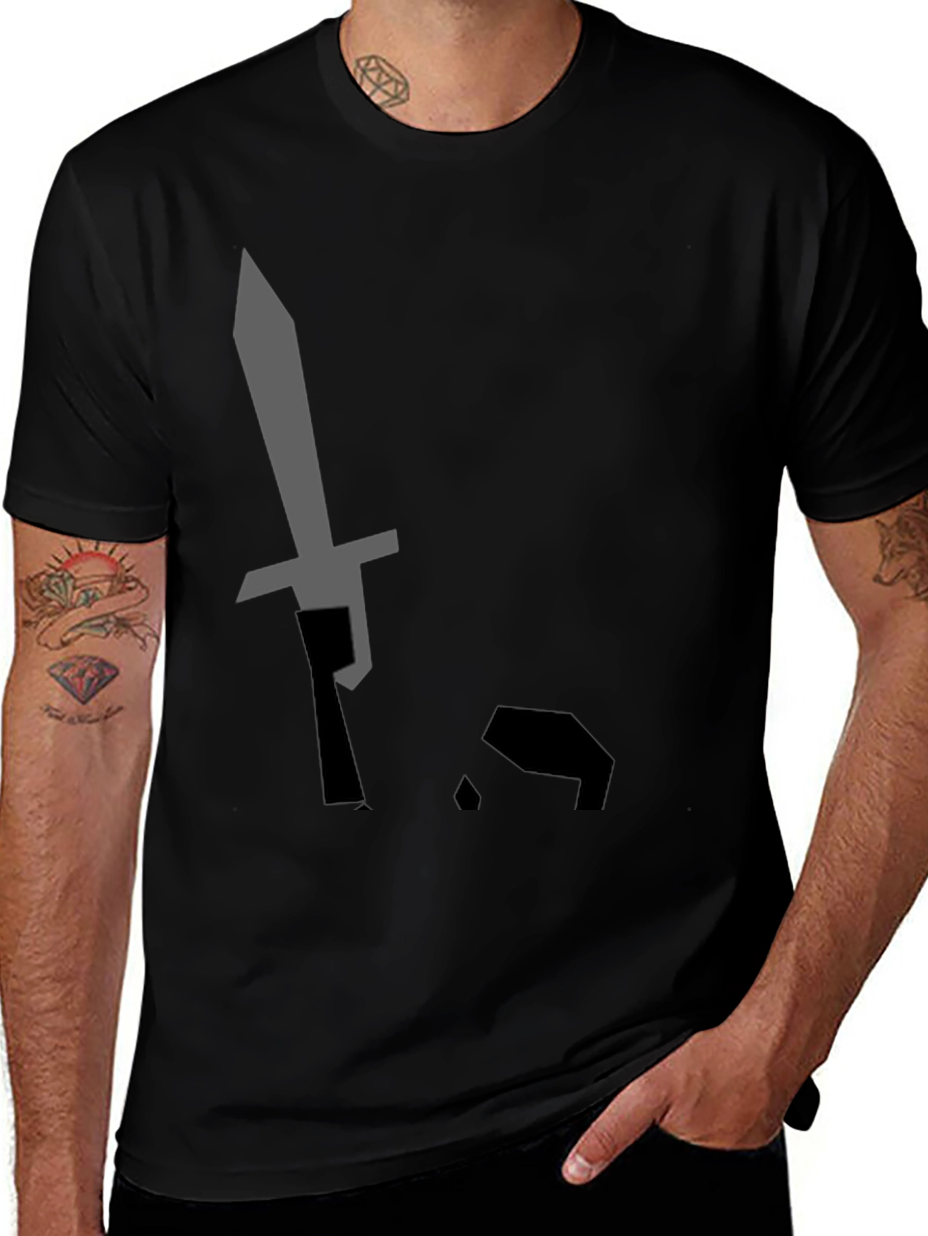 Sword Graphic Black T-Shirt