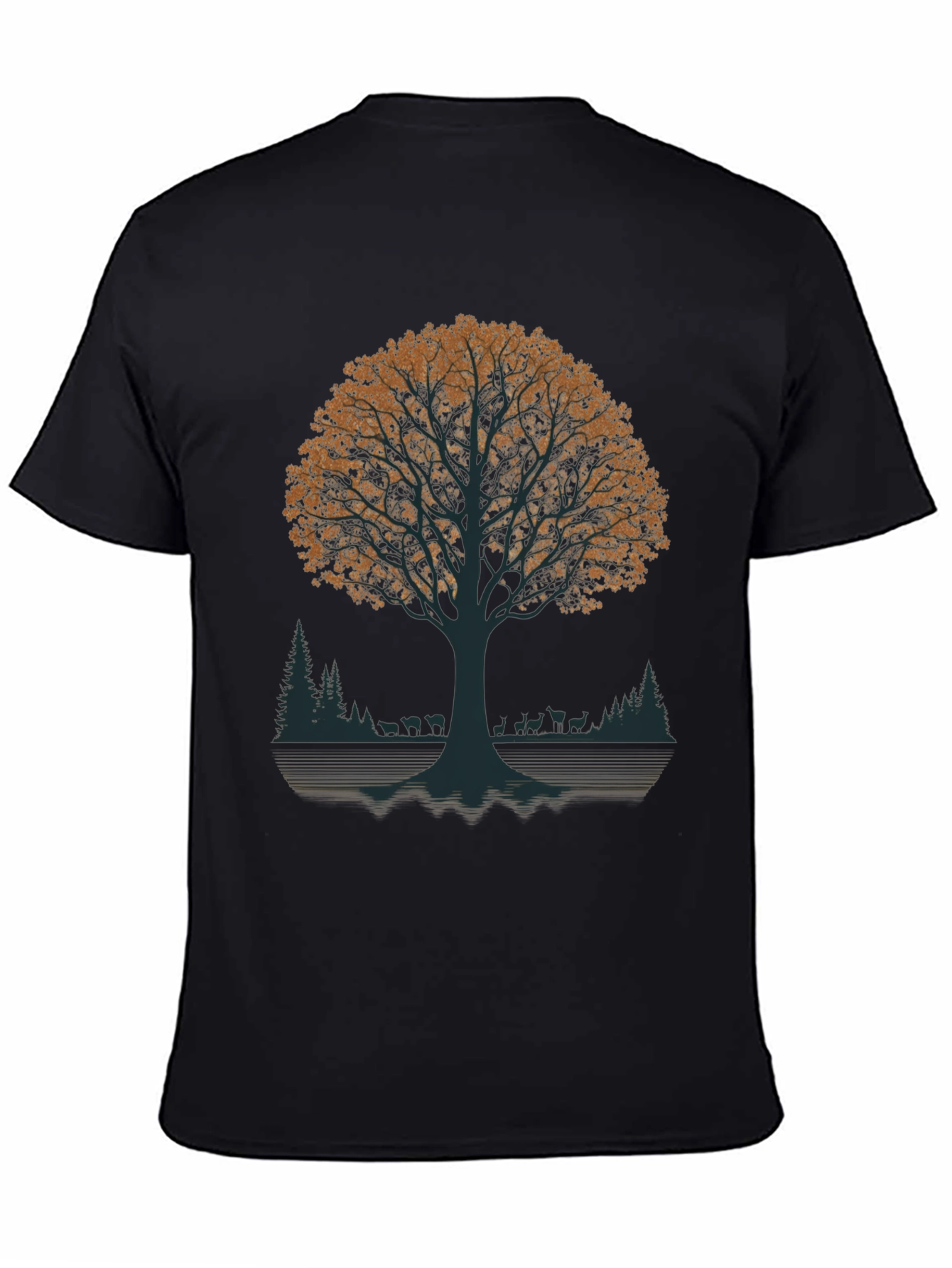 Nature Tree Graphic Tee - Black T-Shirt