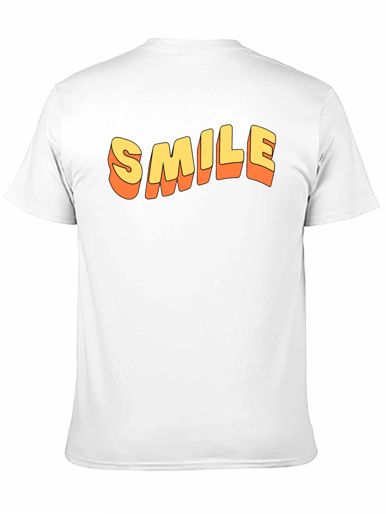 Retro SMILE Graphic Tee - Black Cotton Blend