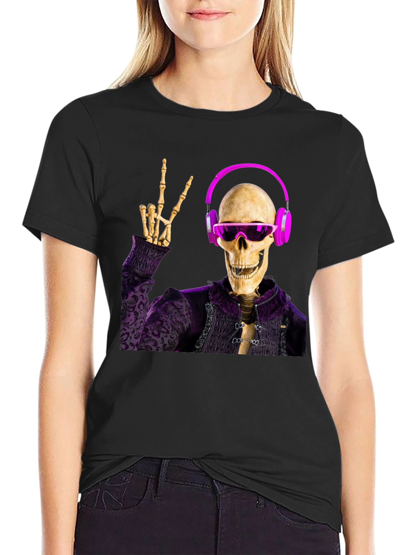 Skeleton DJ Graphic Tee