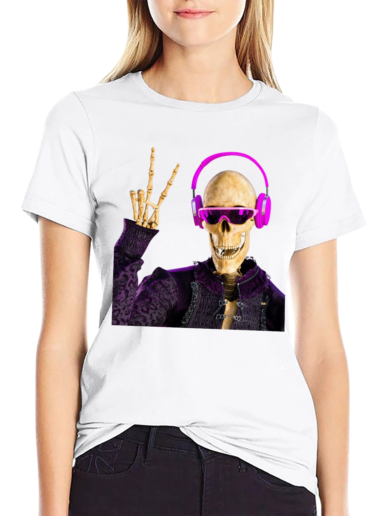 Skeleton DJ Graphic Tee
