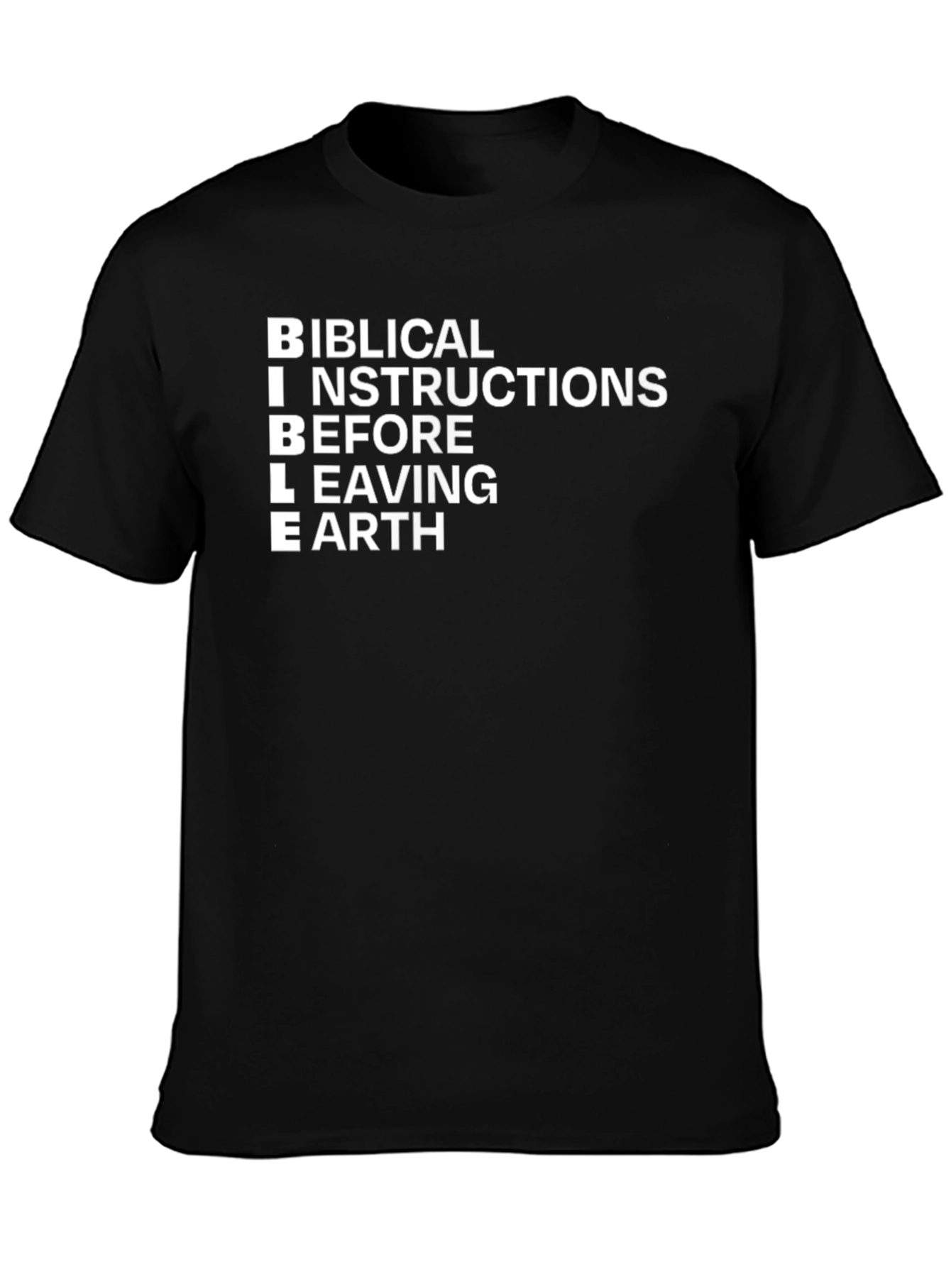BIBLE Biblical Instructions Black T-Shirt
