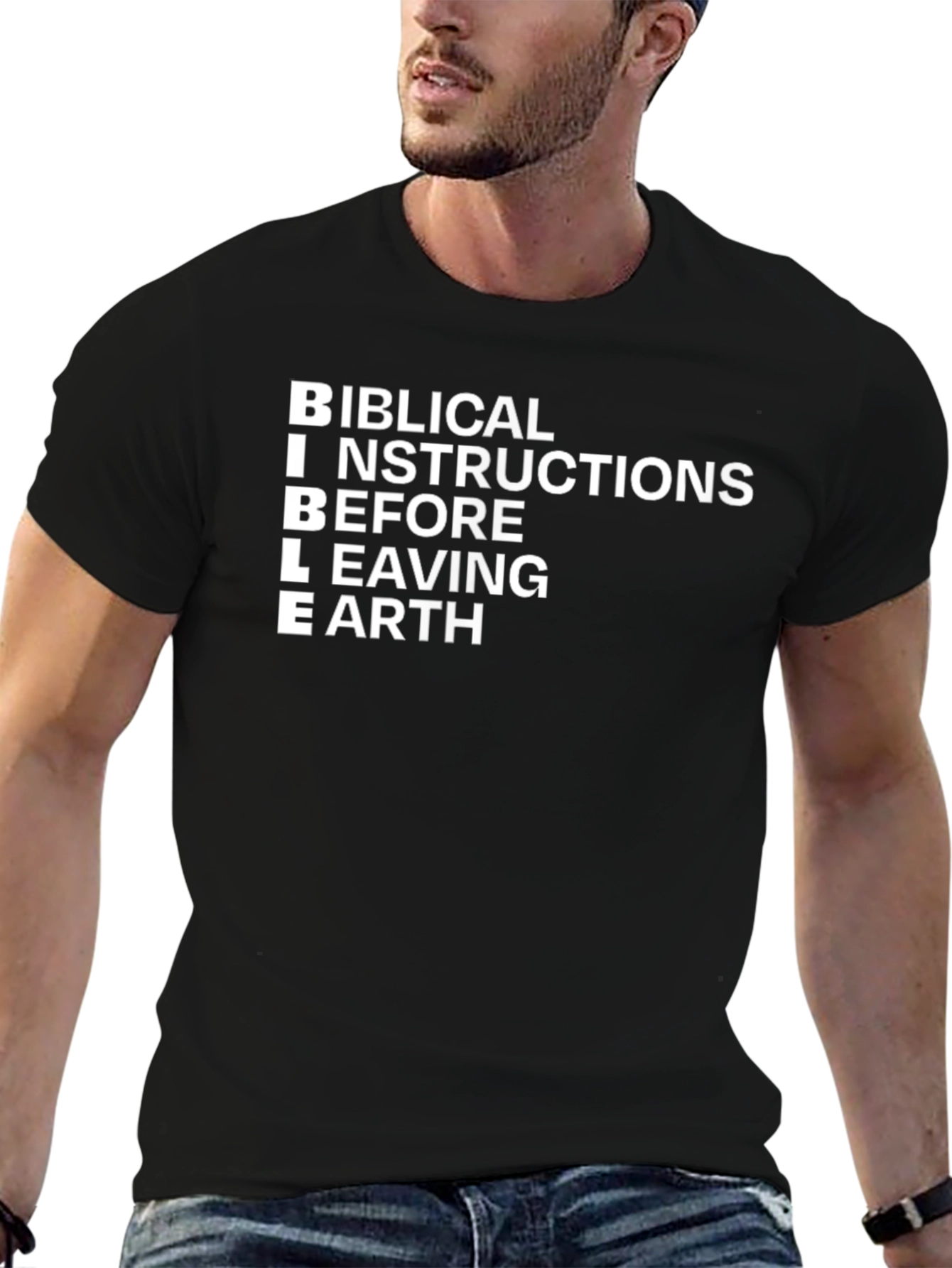 BIBLE Biblical Instructions Black T-Shirt