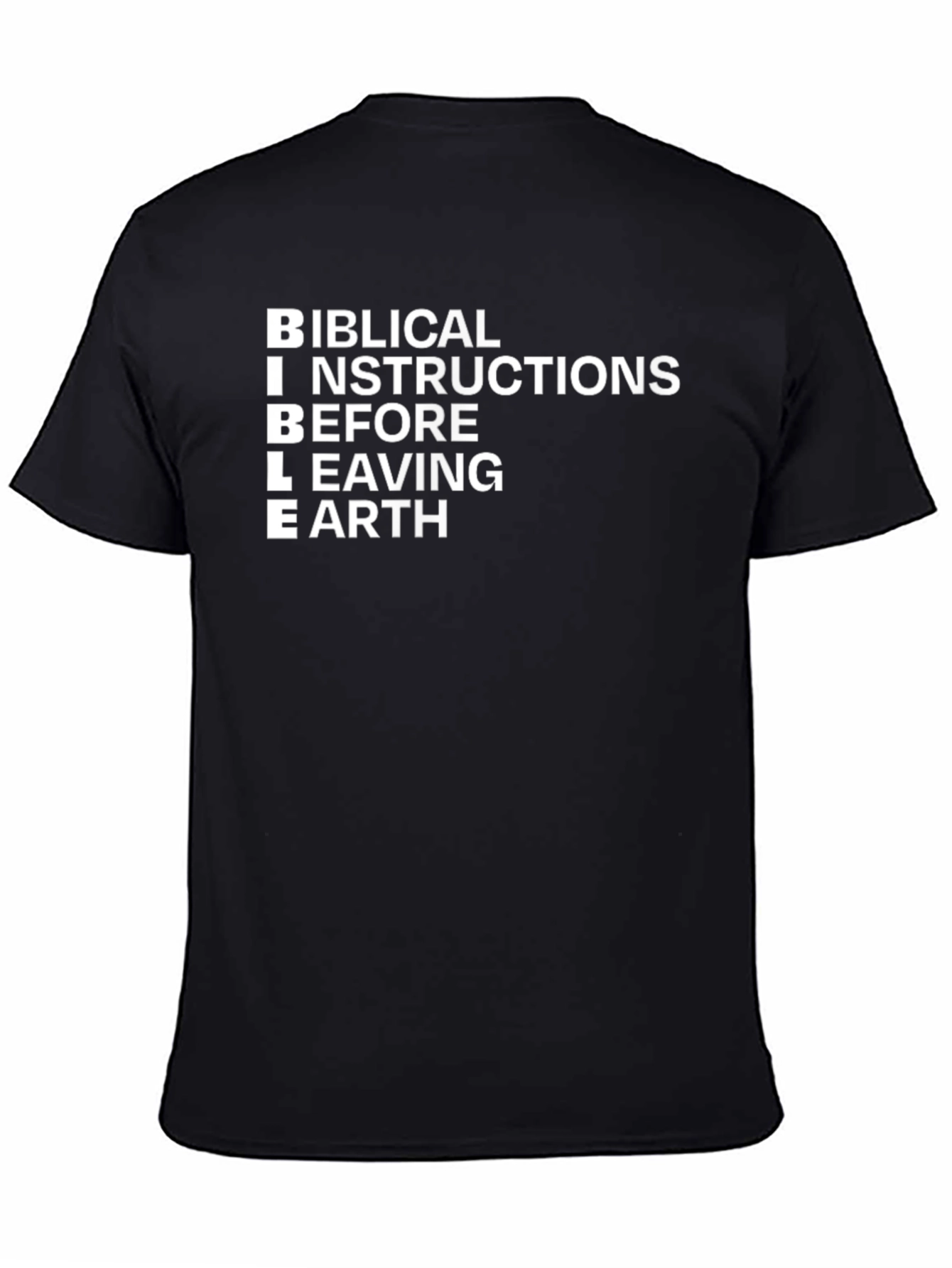 BIBLE Biblical Instructions Black T-Shirt