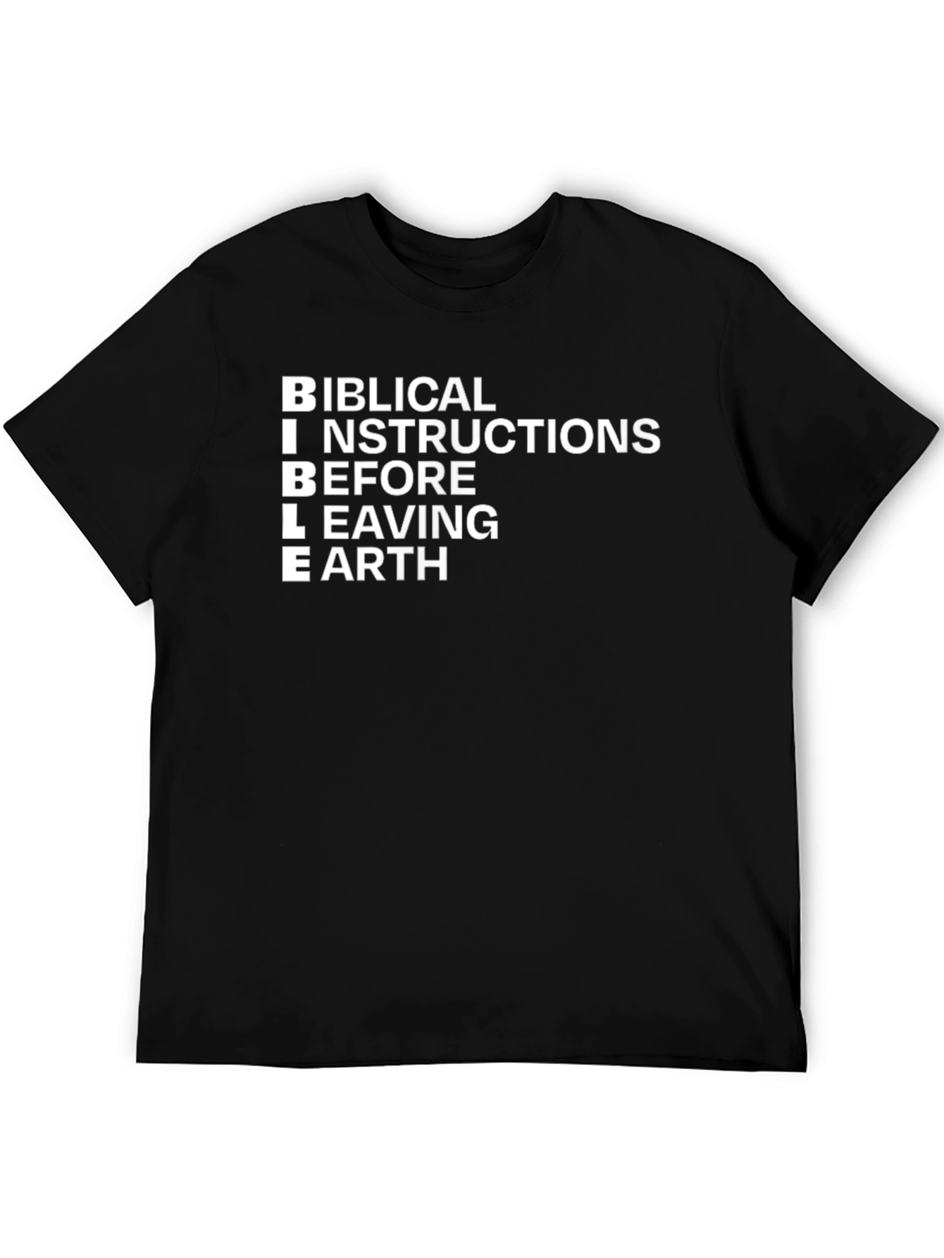 BIBLE Biblical Instructions Black T-Shirt