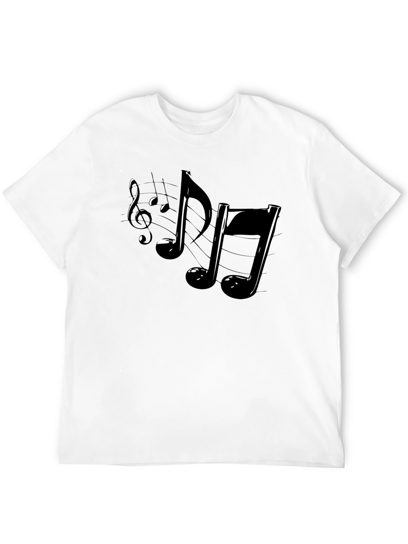 Musical Notes Black T-Shirt