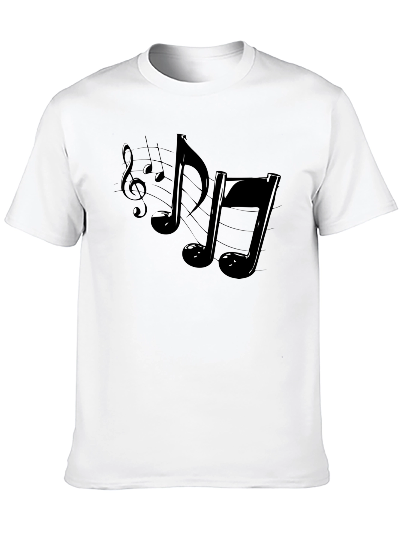 Musical Notes Black T-Shirt
