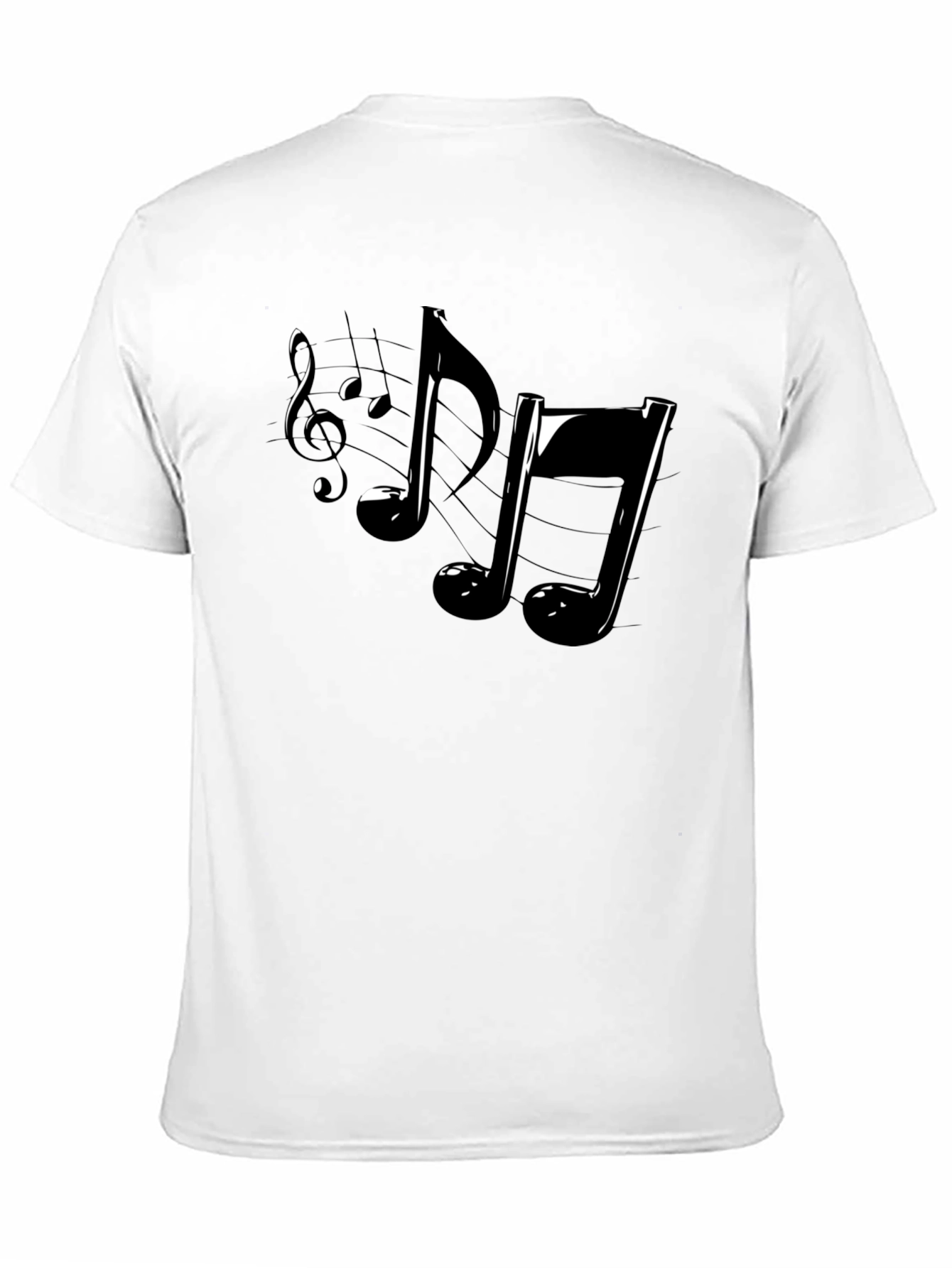Musical Notes Black T-Shirt
