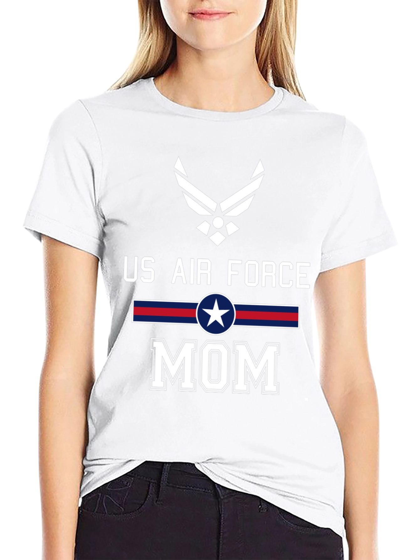 US Air Force Mom Graphic T-Shirt