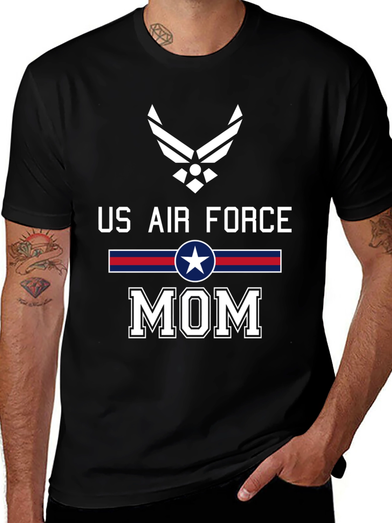 US Air Force Mom Graphic T-Shirt