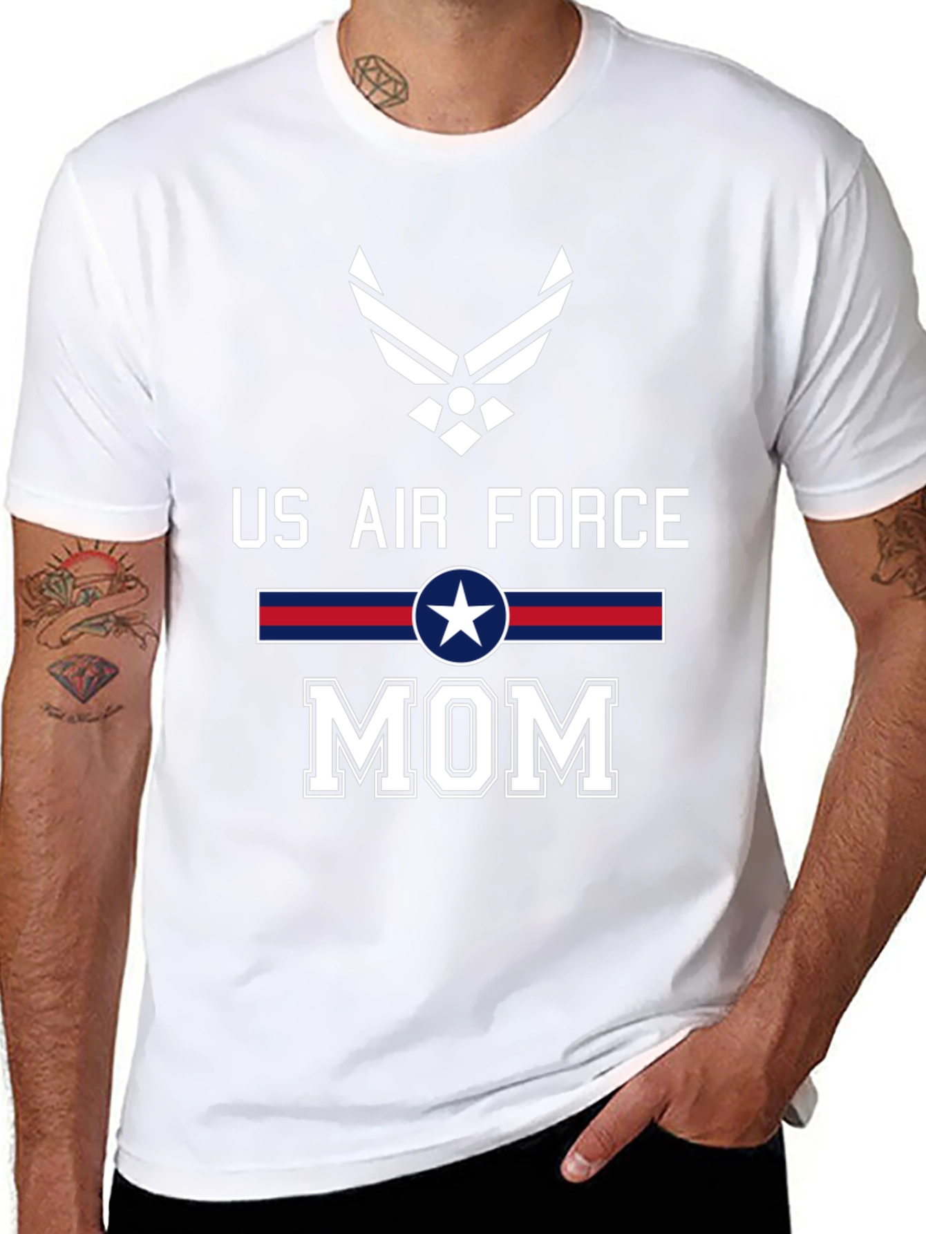 US Air Force Mom Graphic T-Shirt