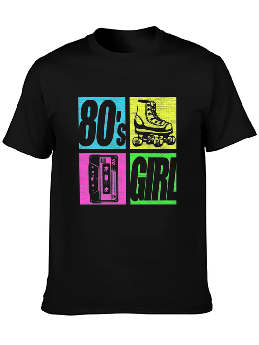 80s Girl Graphic T-Shirt - Retro Style!