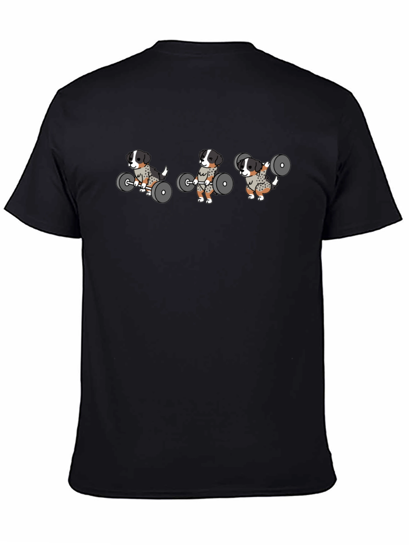 Weightlifting Dogs T-Shirt - Black Graphic Tee