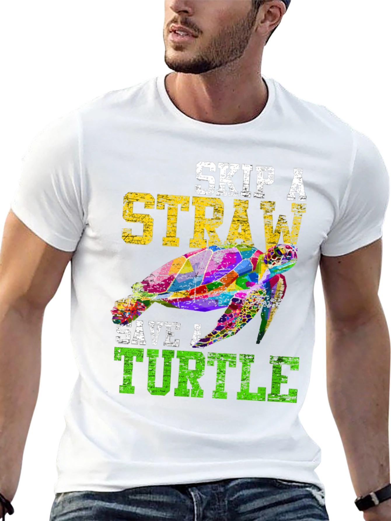 Skip a Straw Save a Turtle Graphic Tee