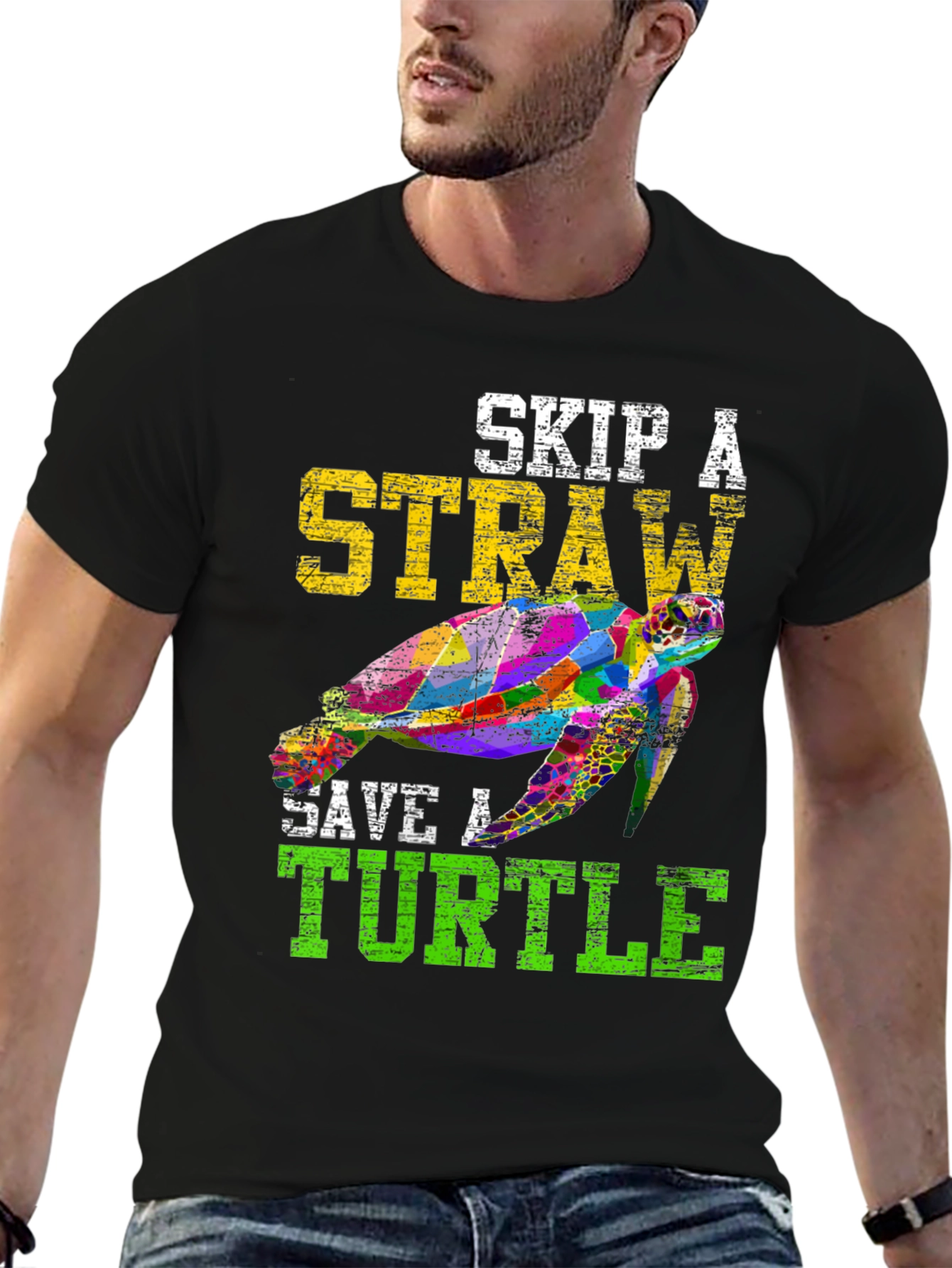 Skip a Straw Save a Turtle Graphic Tee