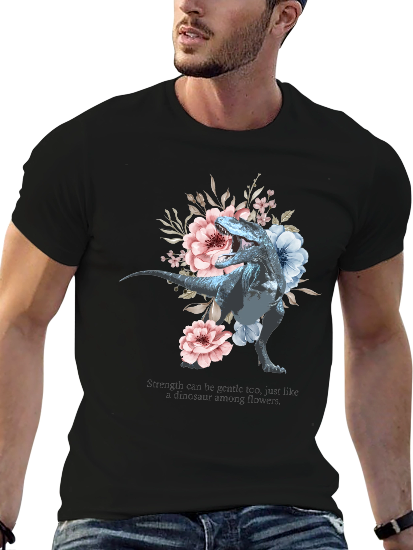Dino & Floral Graphic Tee