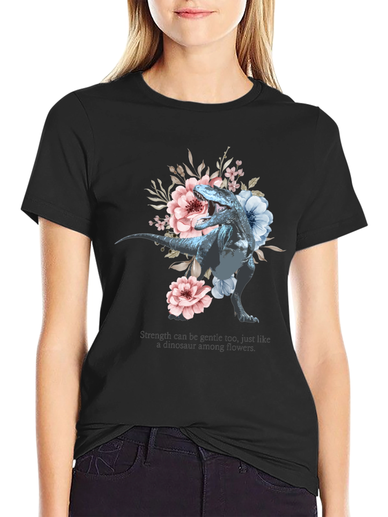 Dino & Floral Graphic Tee