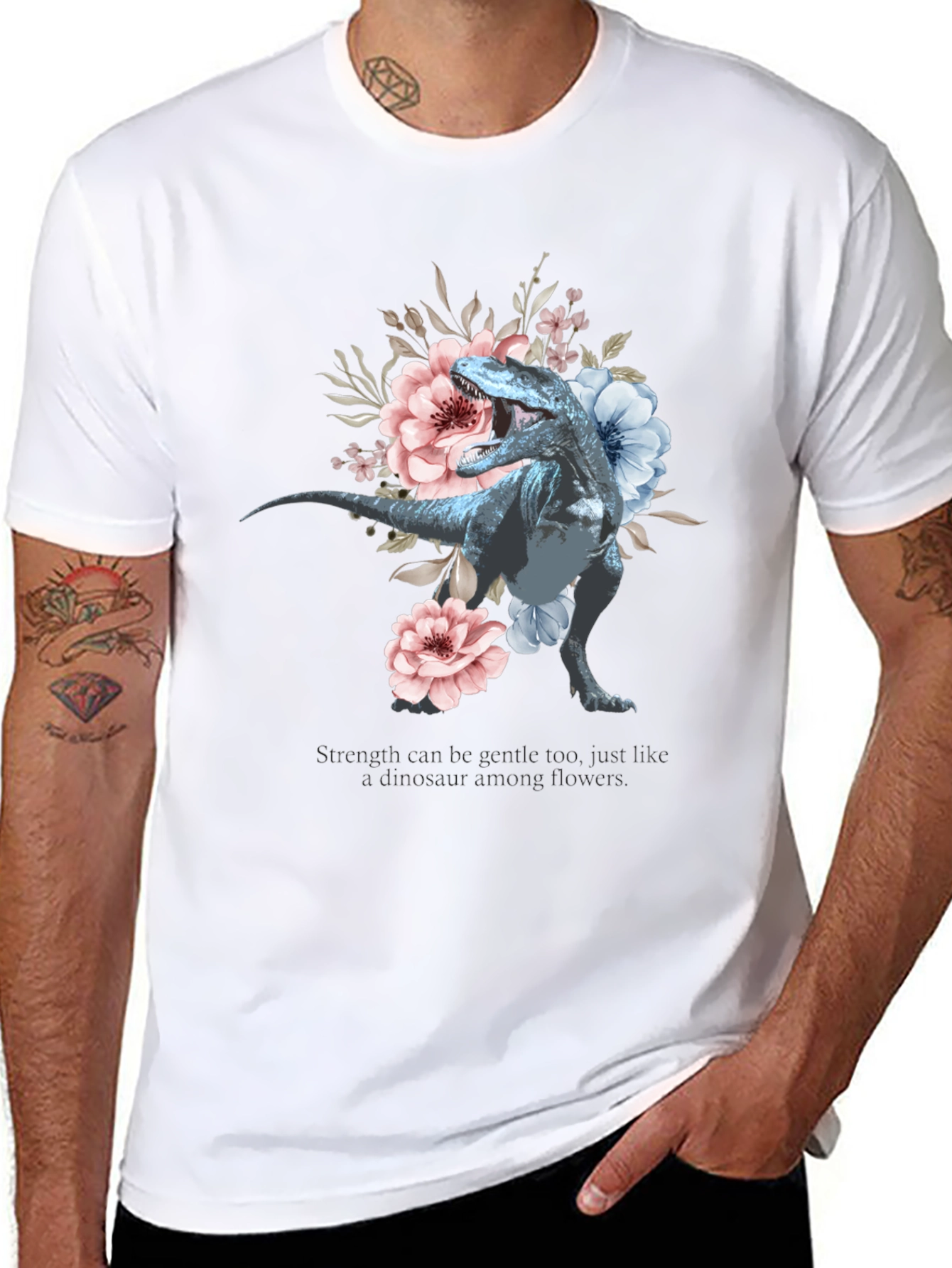 Dino & Floral Graphic Tee