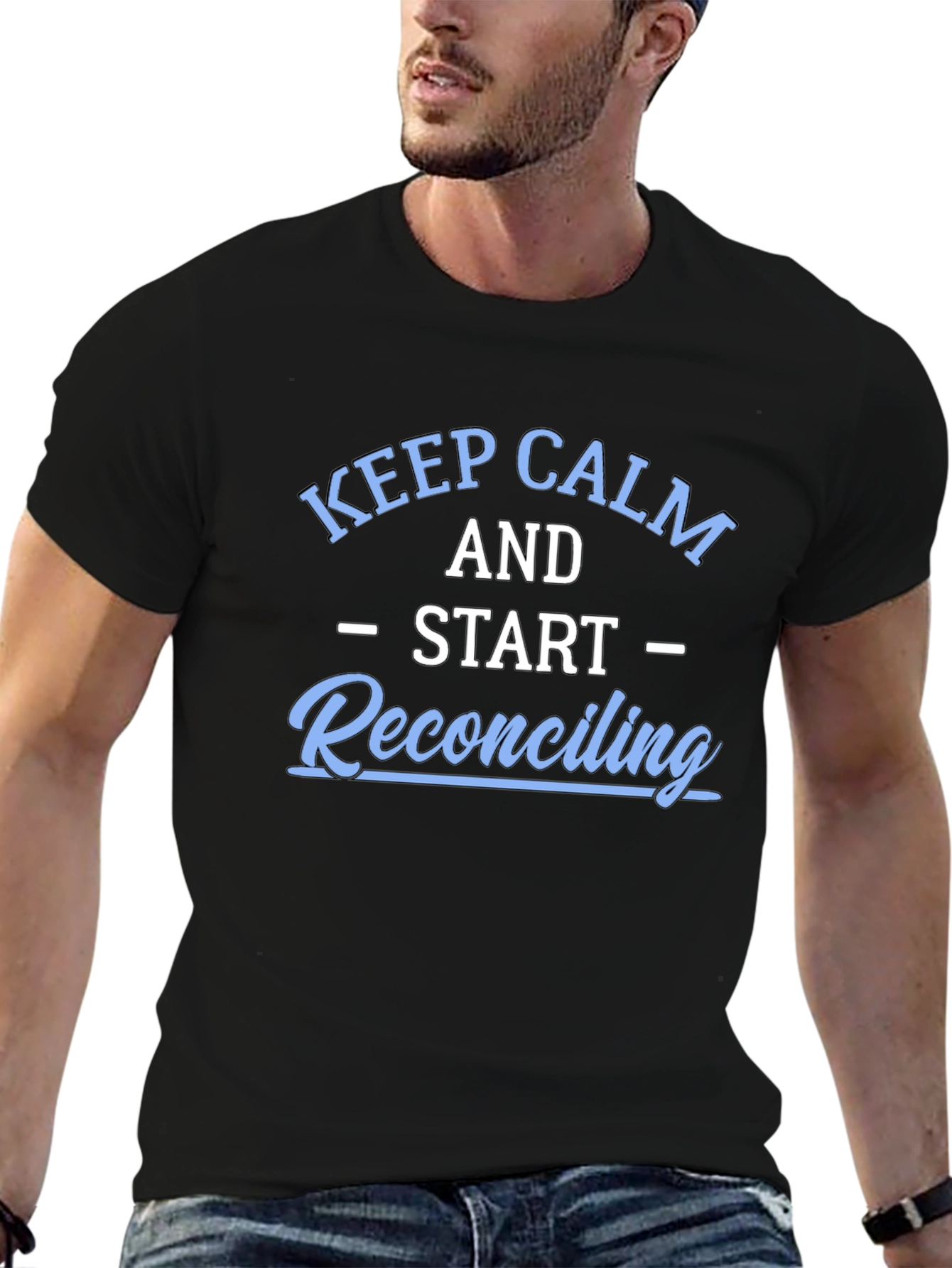 Keep Calm Reconciling Black T-Shirt
