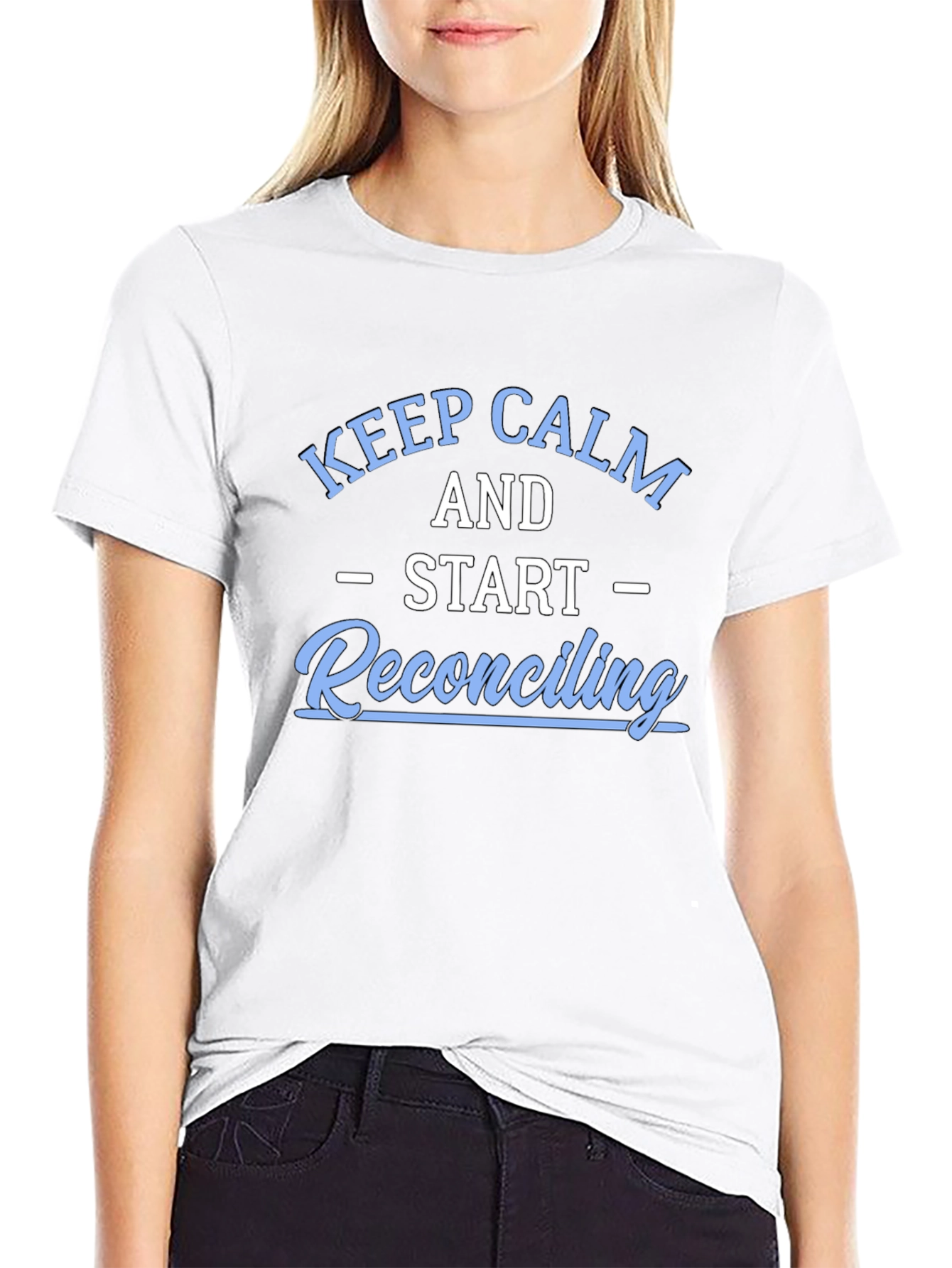 Keep Calm Reconciling Black T-Shirt