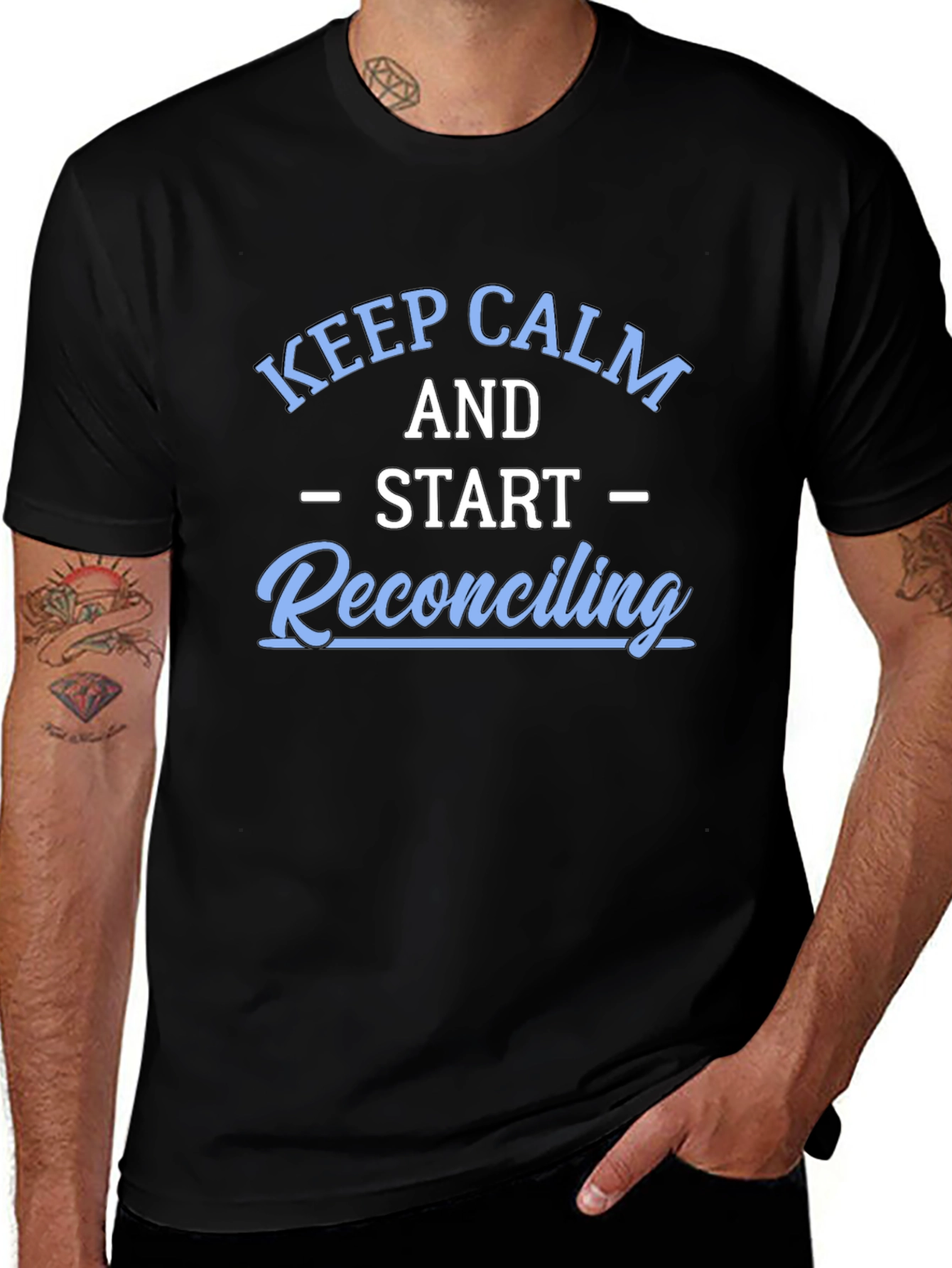 Keep Calm Reconciling Black T-Shirt