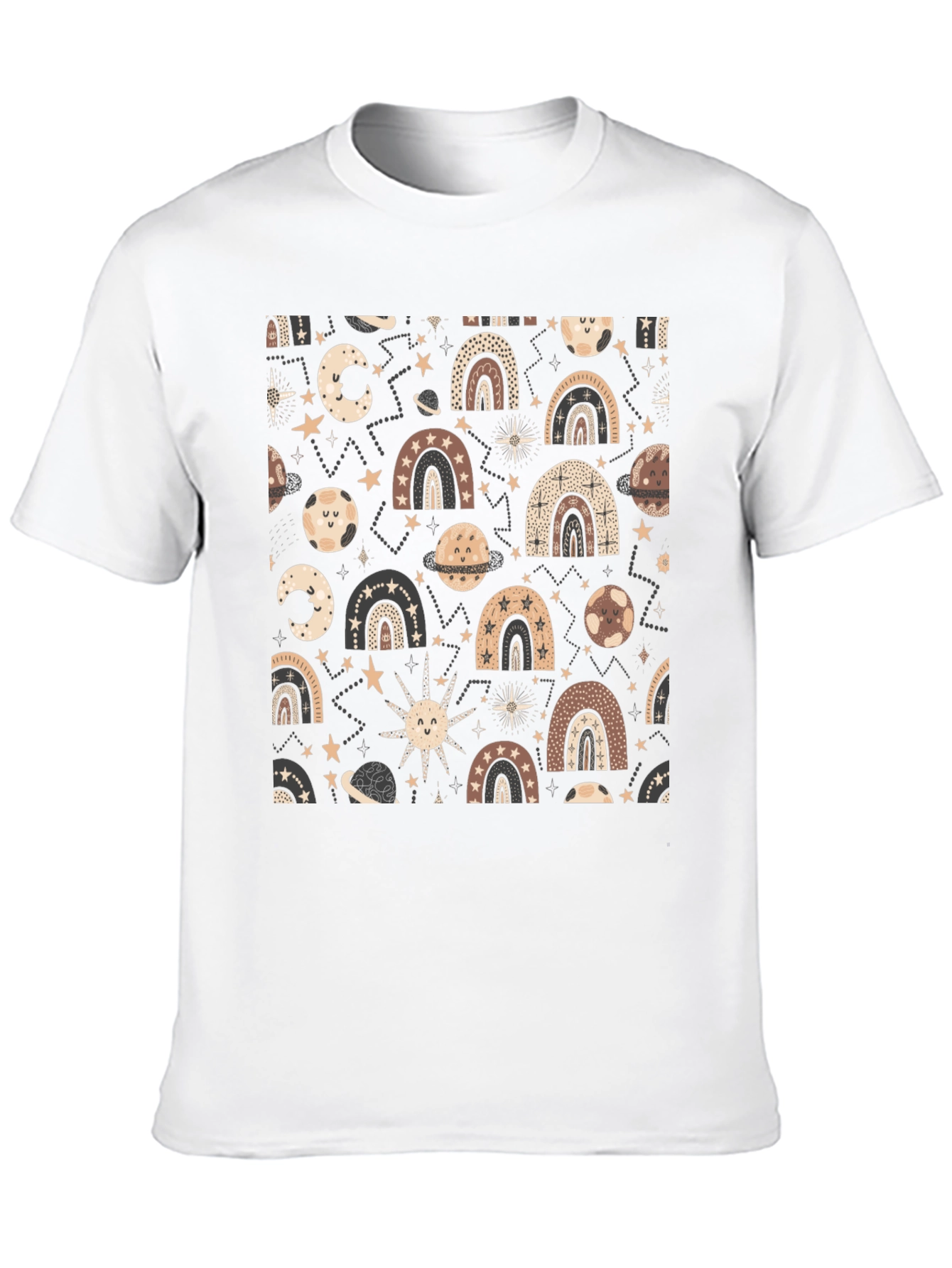 Celestial Rainbow Graphic Tee - Black Unisex T-Shirt