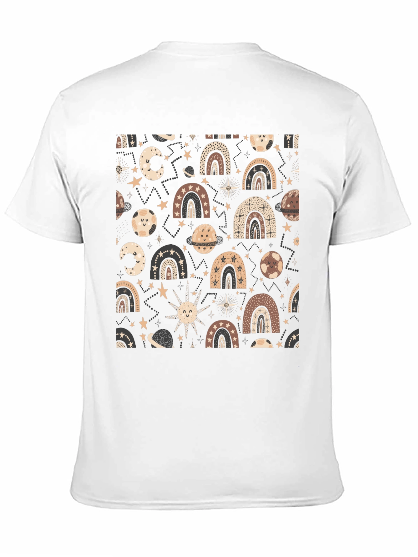 Celestial Rainbow Graphic Tee - Black Unisex T-Shirt