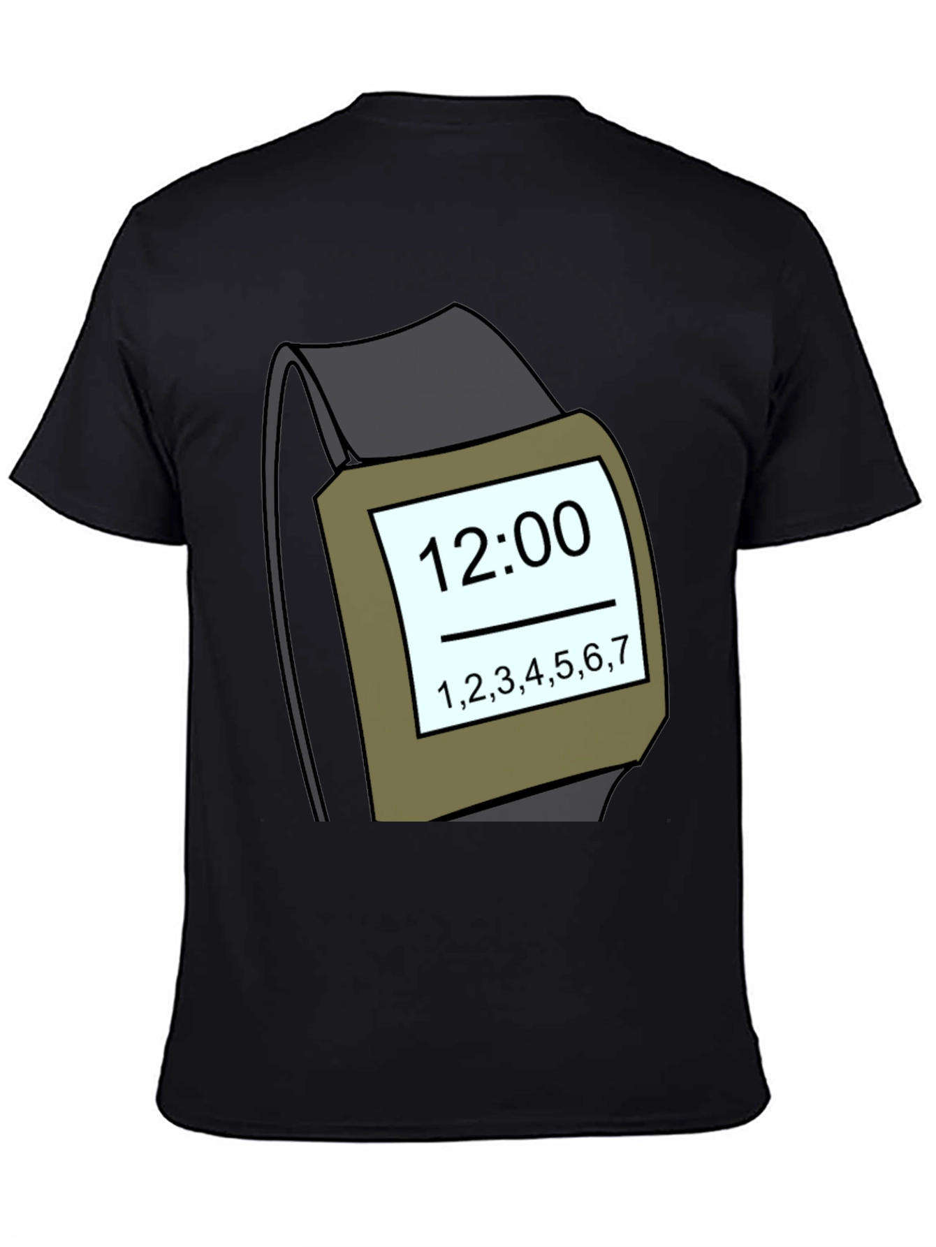 Funny Smartwatch Graphic Tee - Time Display T-Shirt