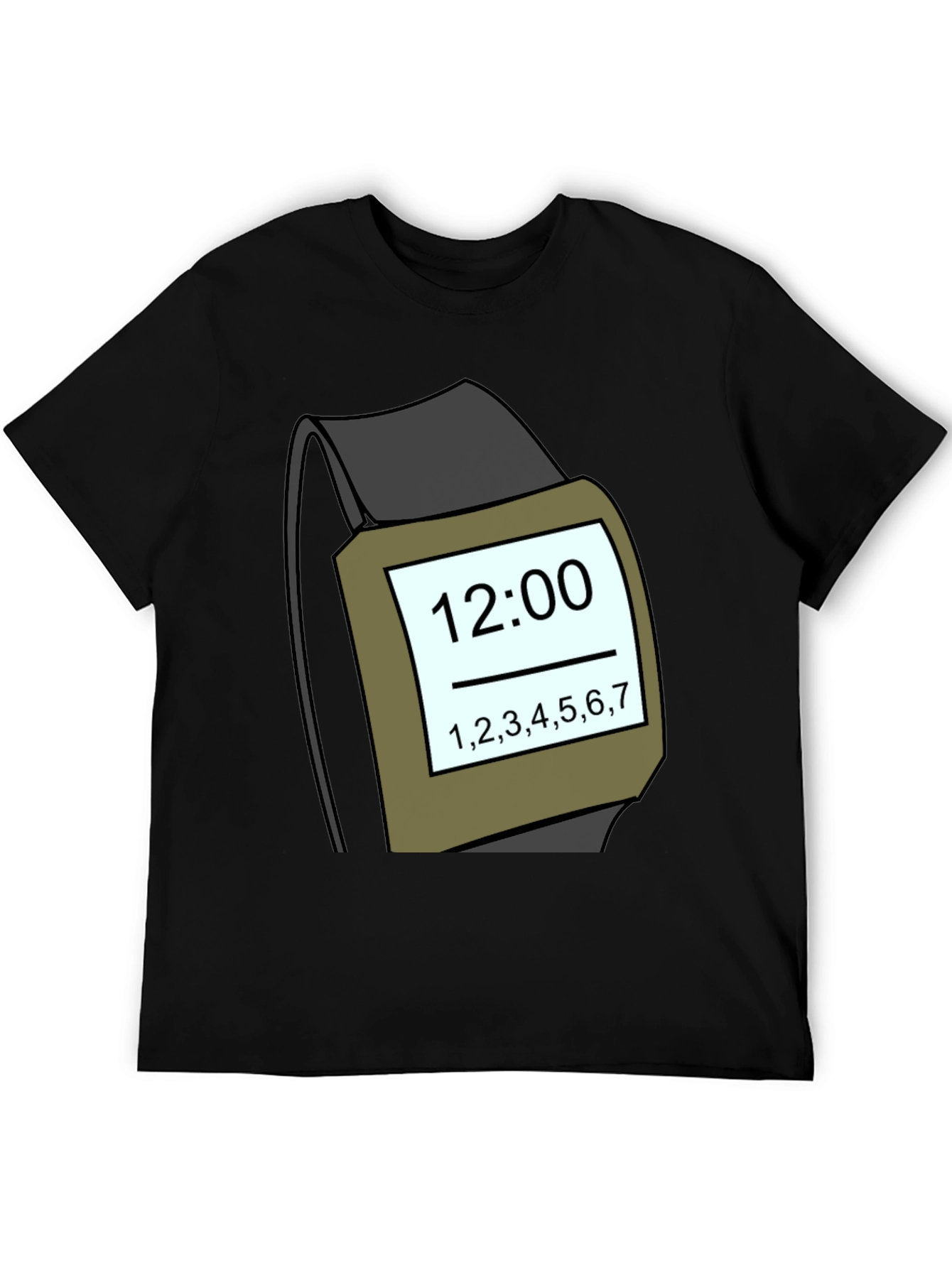 Funny Smartwatch Graphic Tee - Time Display T-Shirt