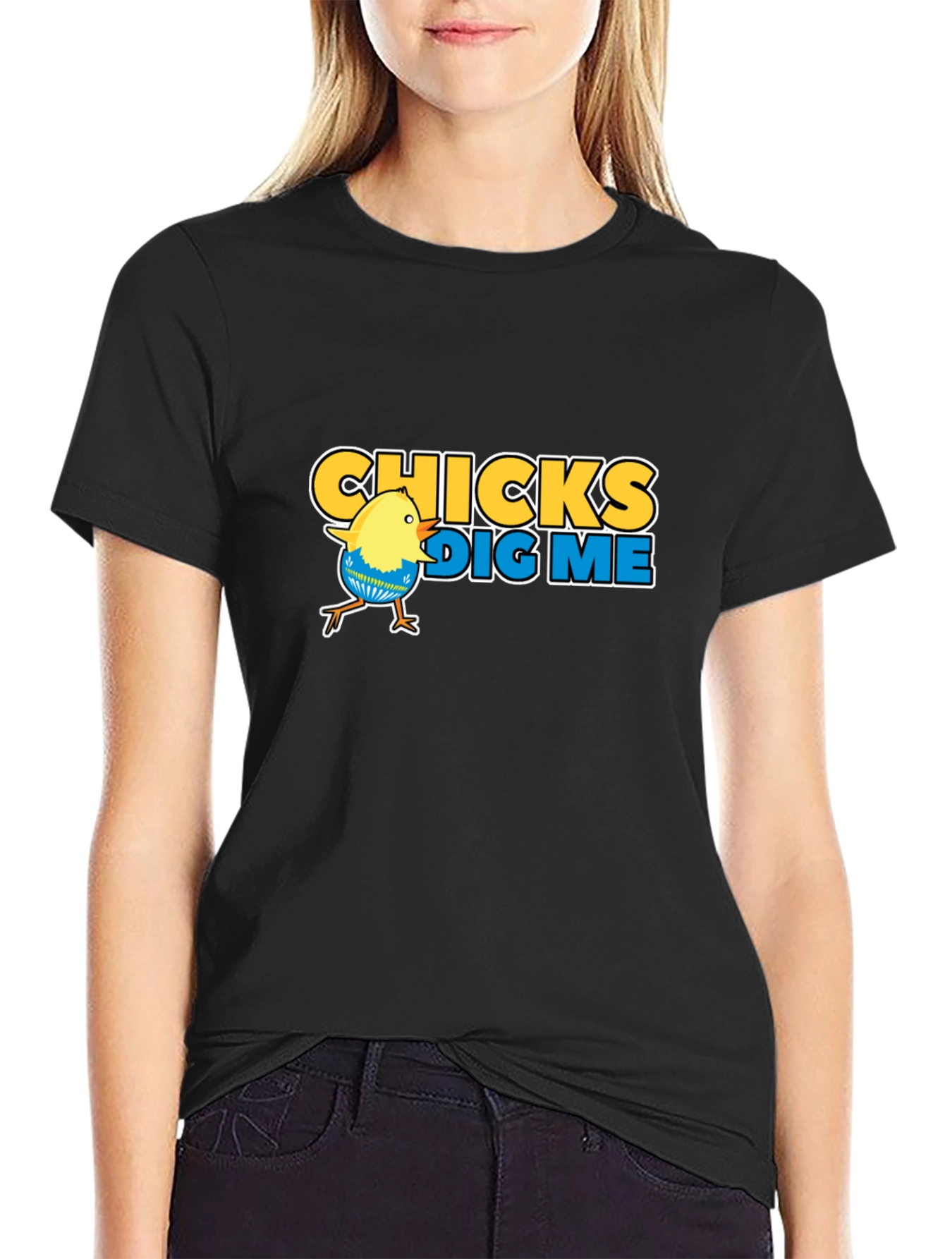 Funny Chicks Dig Me Graphic T-Shirt