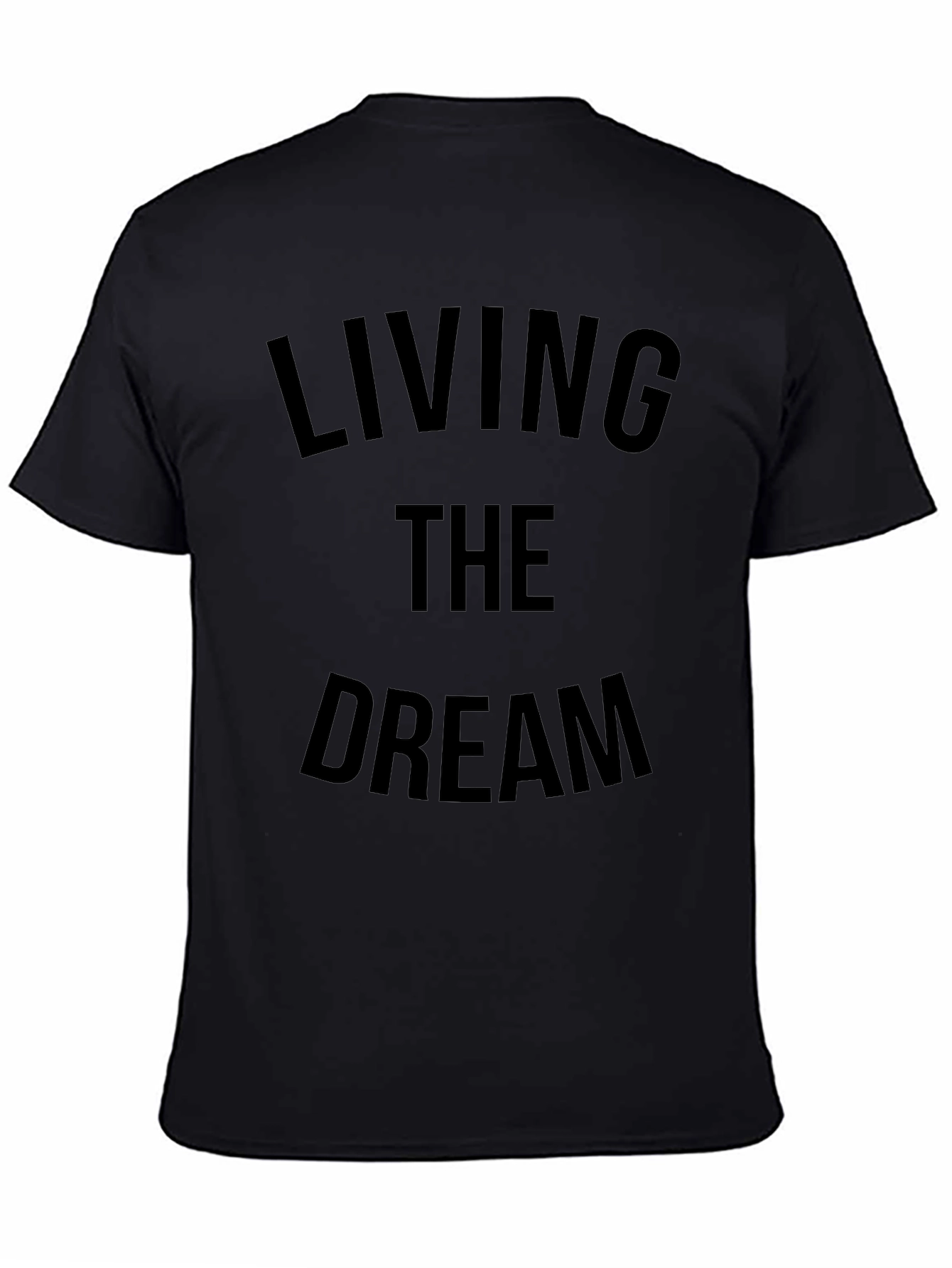 Living the Dream Graphic Tee - Mens Black T-Shirt