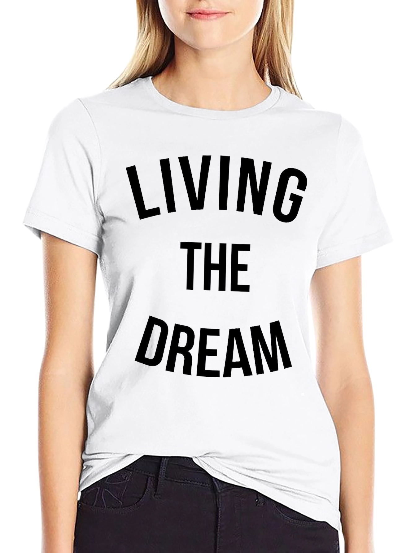 Living the Dream Graphic Tee - Mens Black T-Shirt