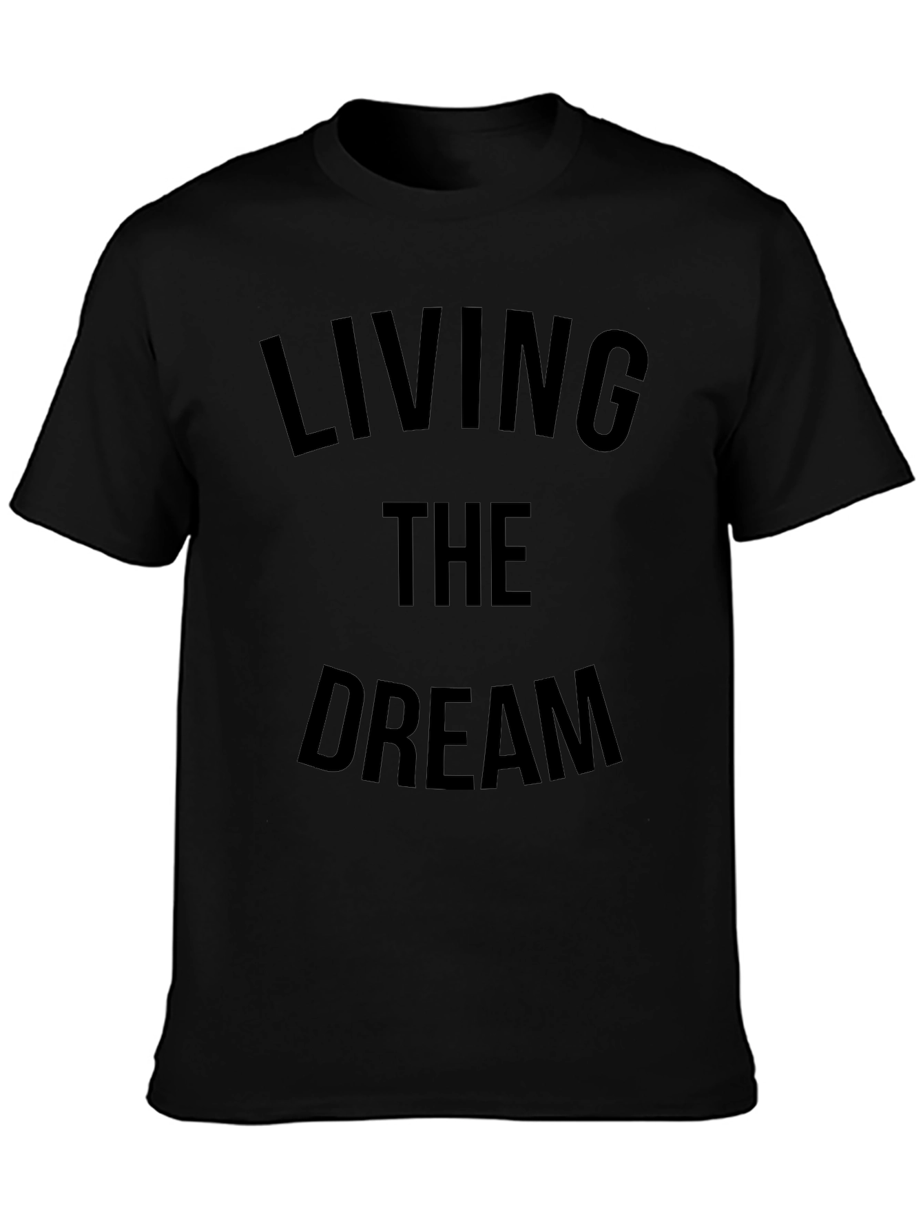 Living the Dream Graphic Tee - Mens Black T-Shirt