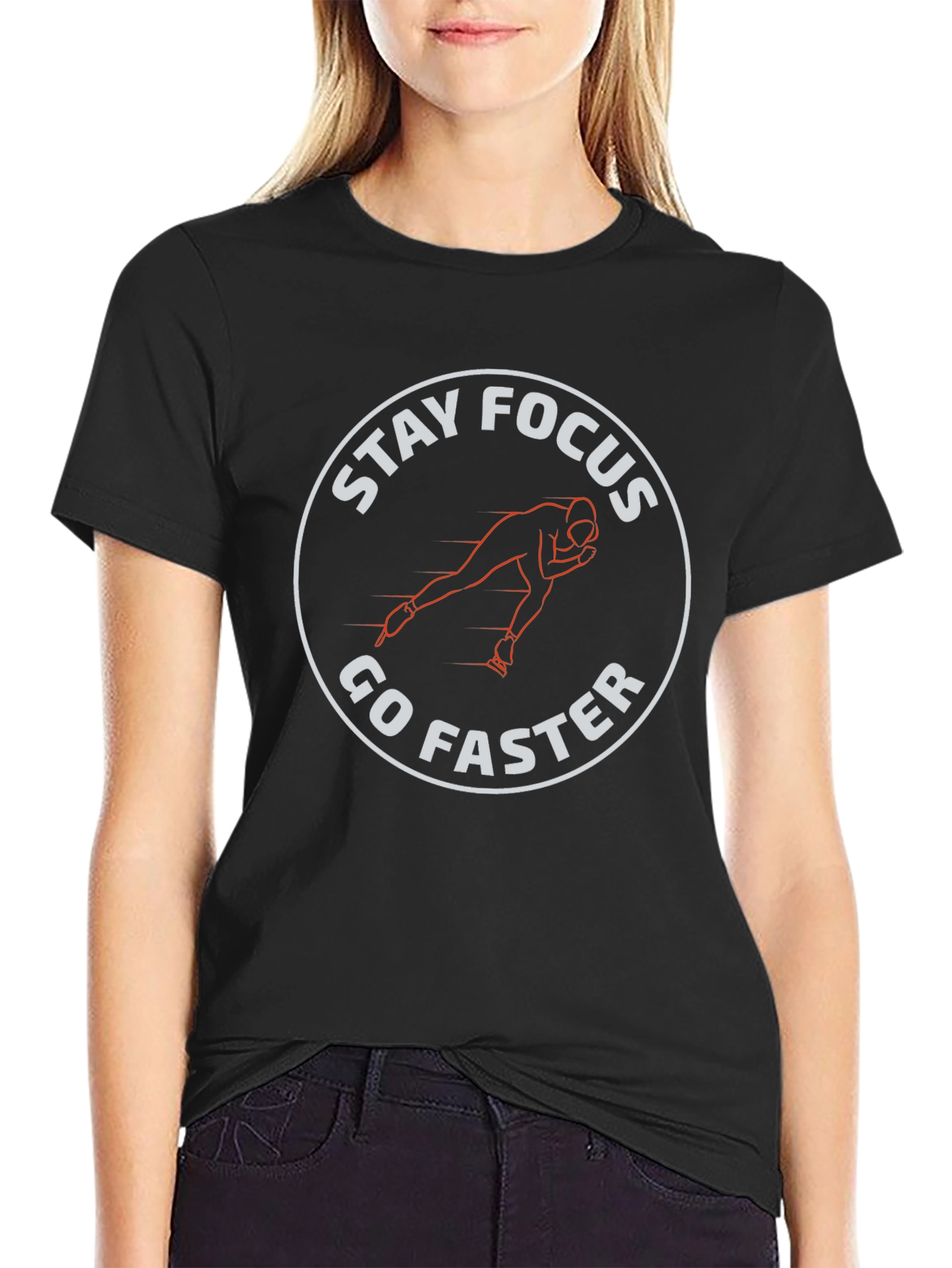 Stay Focus Go Faster T-Shirt - Black Graphic Tee